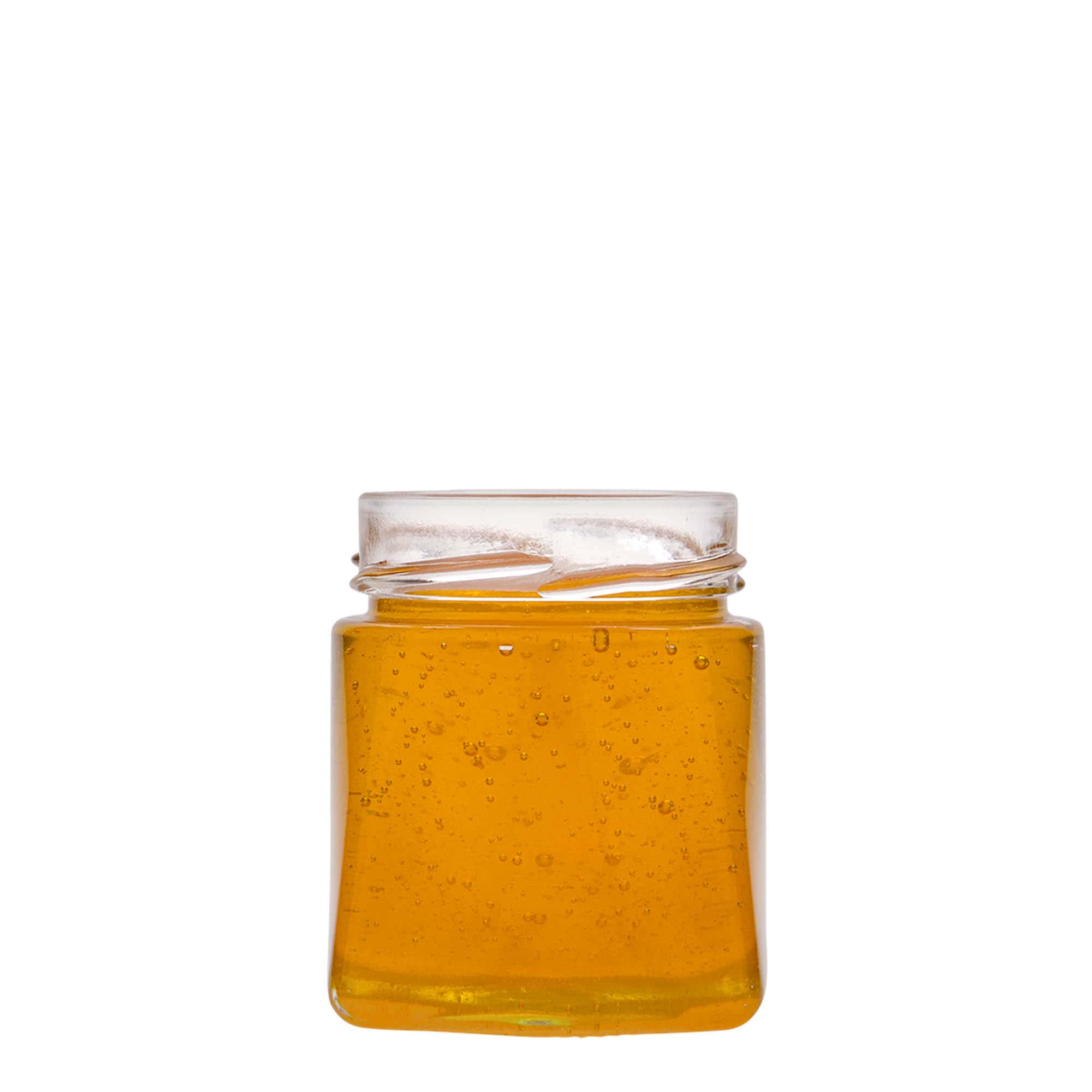 212 ml borcan pătrat 'Luxor', gură: Deept-Twist-Off (DTO 63)