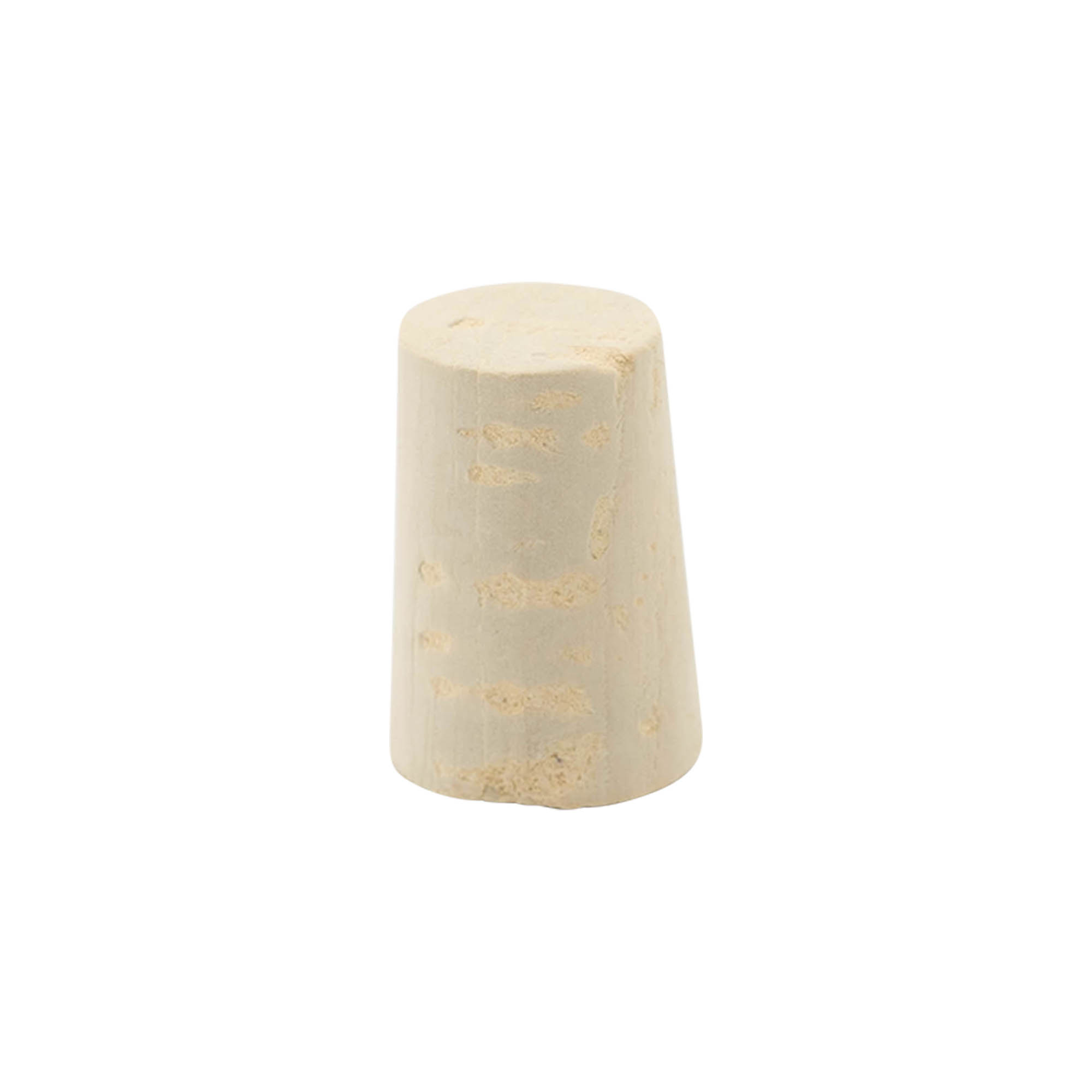 Dop conic 19-23 x 33, plută naturală, albăstrit, pentru gât: plută