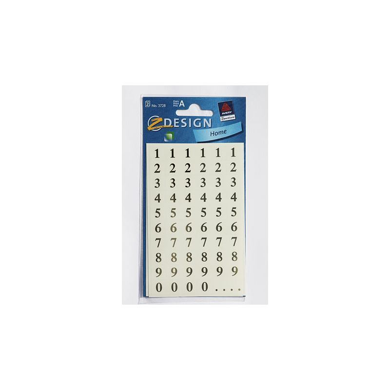 Zweckform etichete „Numere 1-9”, plastic, auriu Zweckform etichete „Numere 1-9”, plastic, auriu