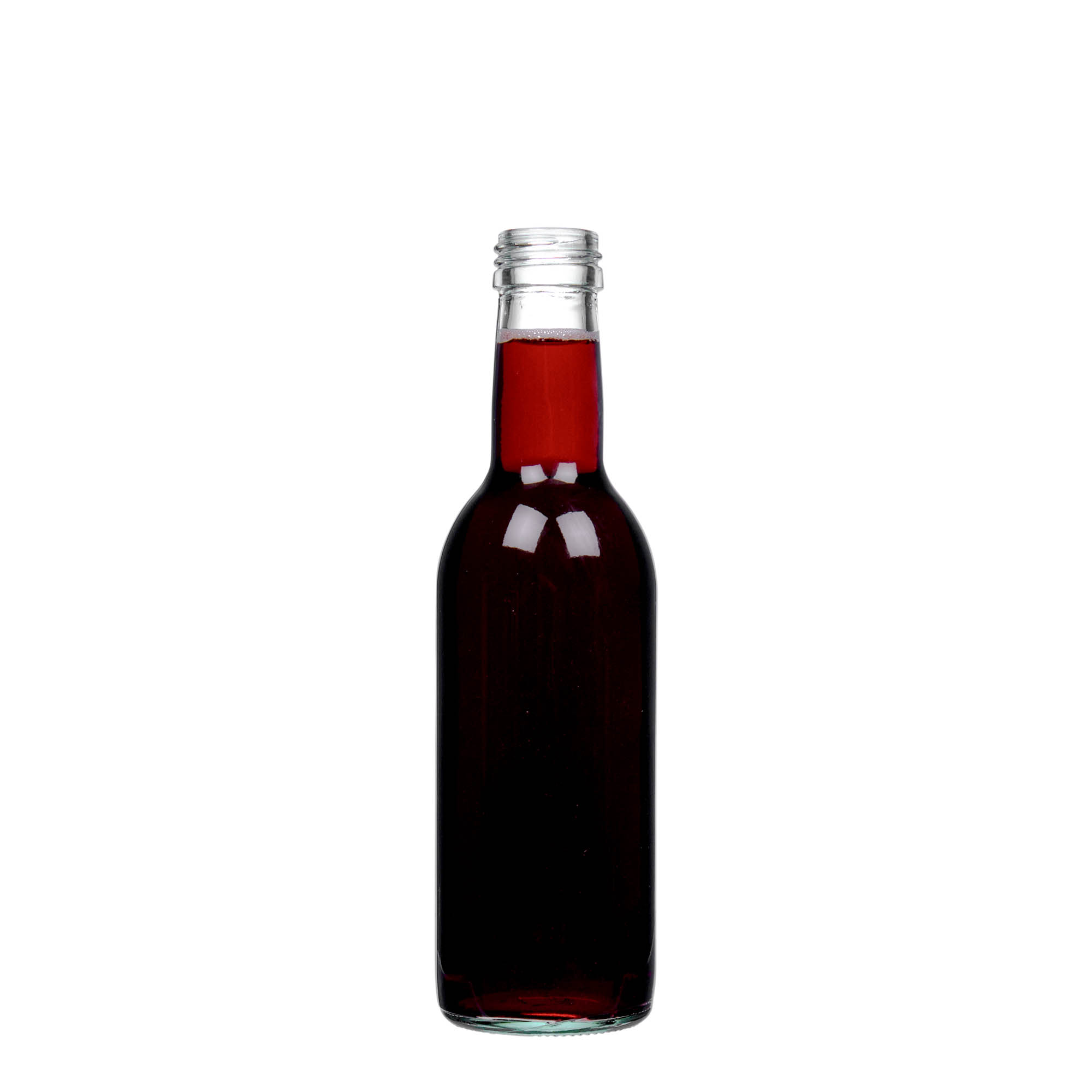 Sticlă de sticlă de 250 ml „Bordeaux”, gura: PP 28 Sticlă de sticlă de 250 ml „Bordeaux”, gura: PP 28