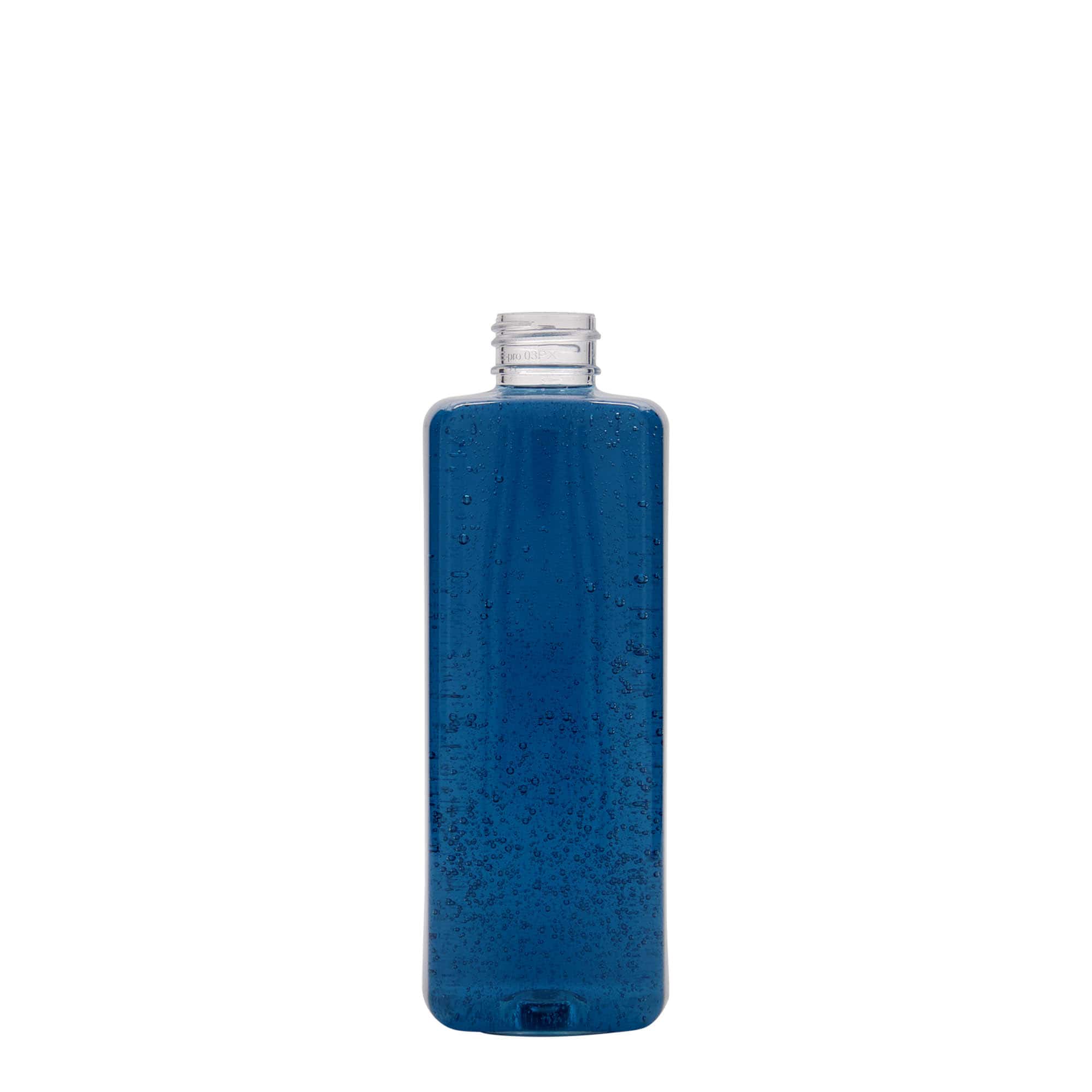Sticlă PET de 300 ml „Karl”, pătrată, plastic, gura: 24/410