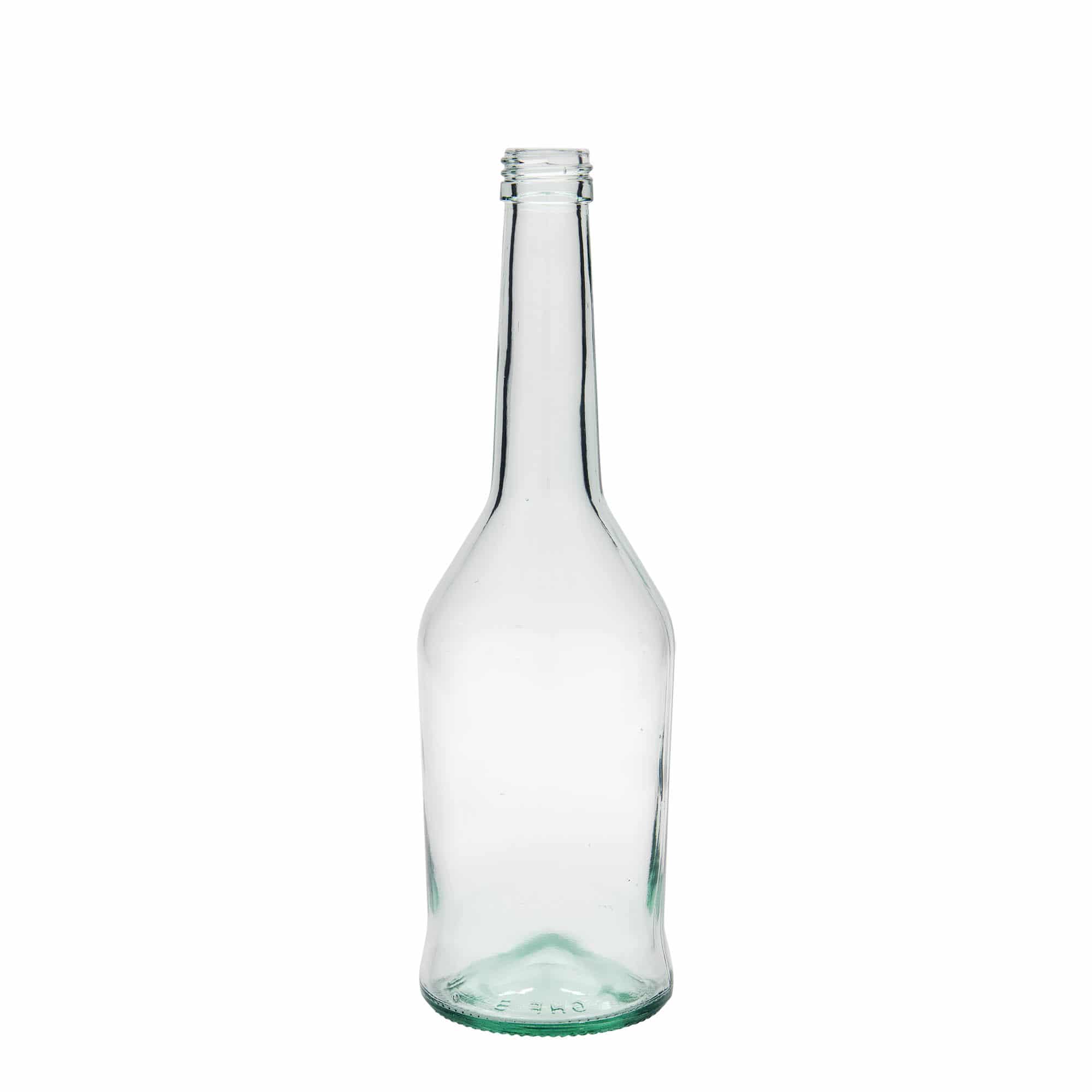 Sticlă de sticlă de 500 ml pentru băuturi spirtoase, gura: PP 28