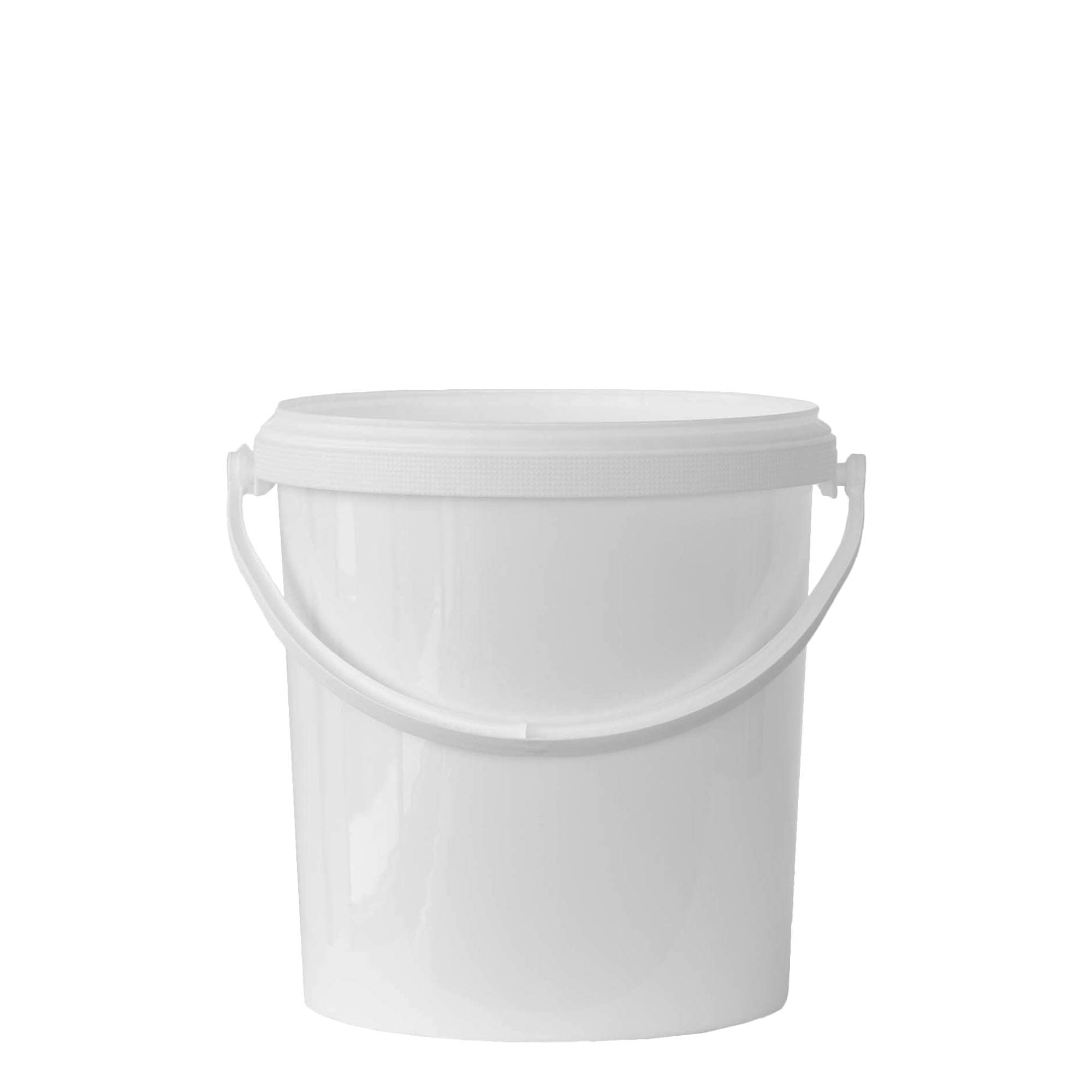 6 l găleată, plastic PP, albă