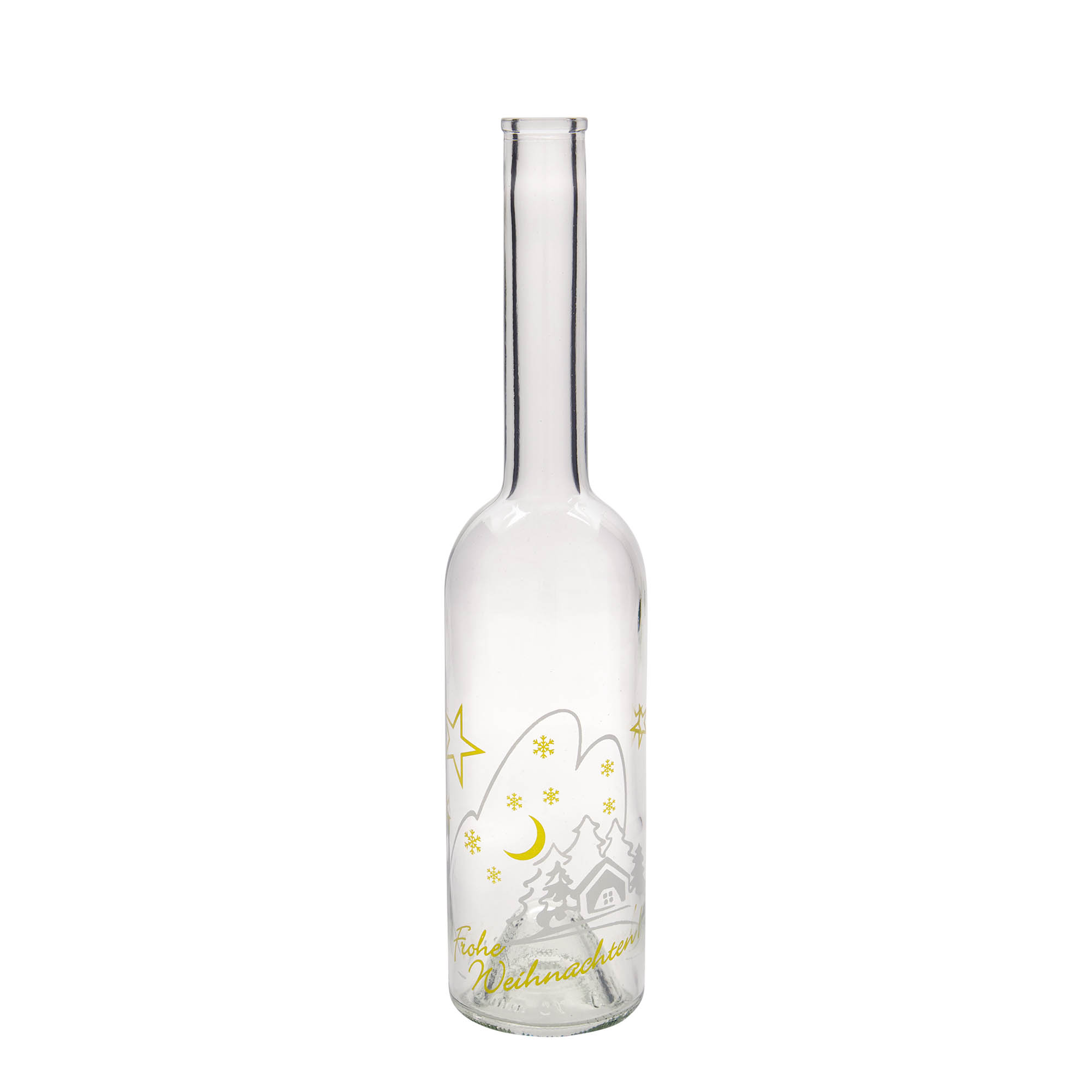 Sticlă de sticlă de 500 ml „Opera”, motiv: idilă de Crăciun, gura: dop de plută