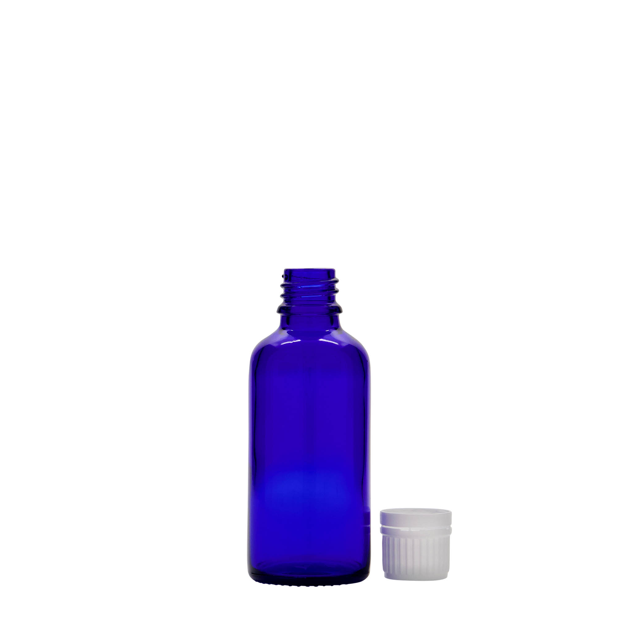 50 ml sticlă medicală, sticlă, albastru regal, gura: DIN 18 50 ml sticlă medicală, sticlă, albastru regal, gura: DIN 18