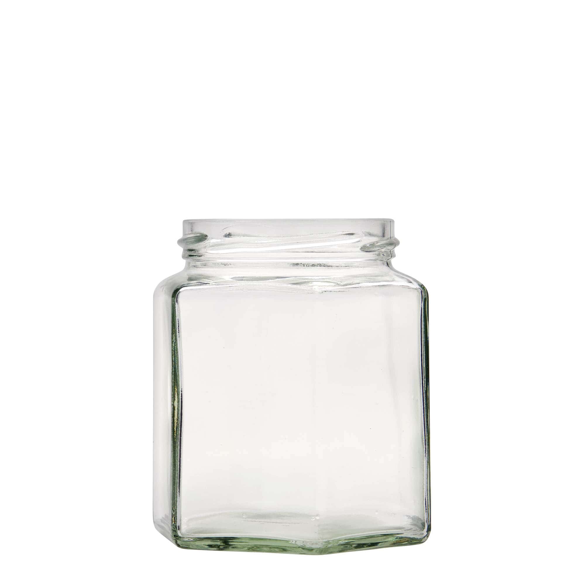 390 ml borcan hexagonal, gură: Twist-Off (TO 70)