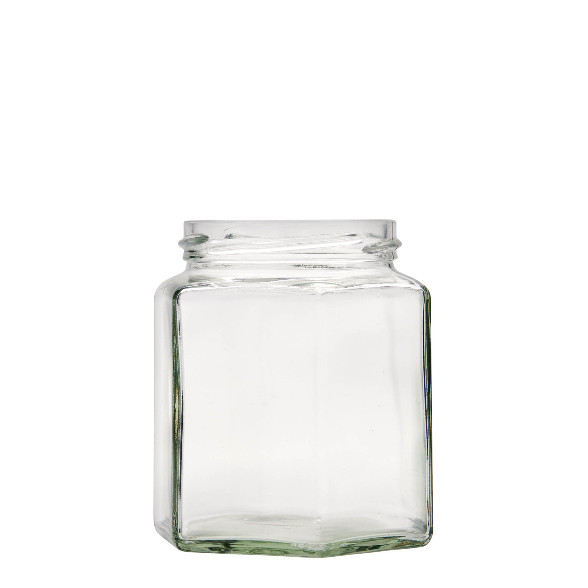 390 ml borcan hexagonal, gură: Twist-Off (TO 70) 390 ml borcan hexagonal, gură: Twist-Off (TO 70)