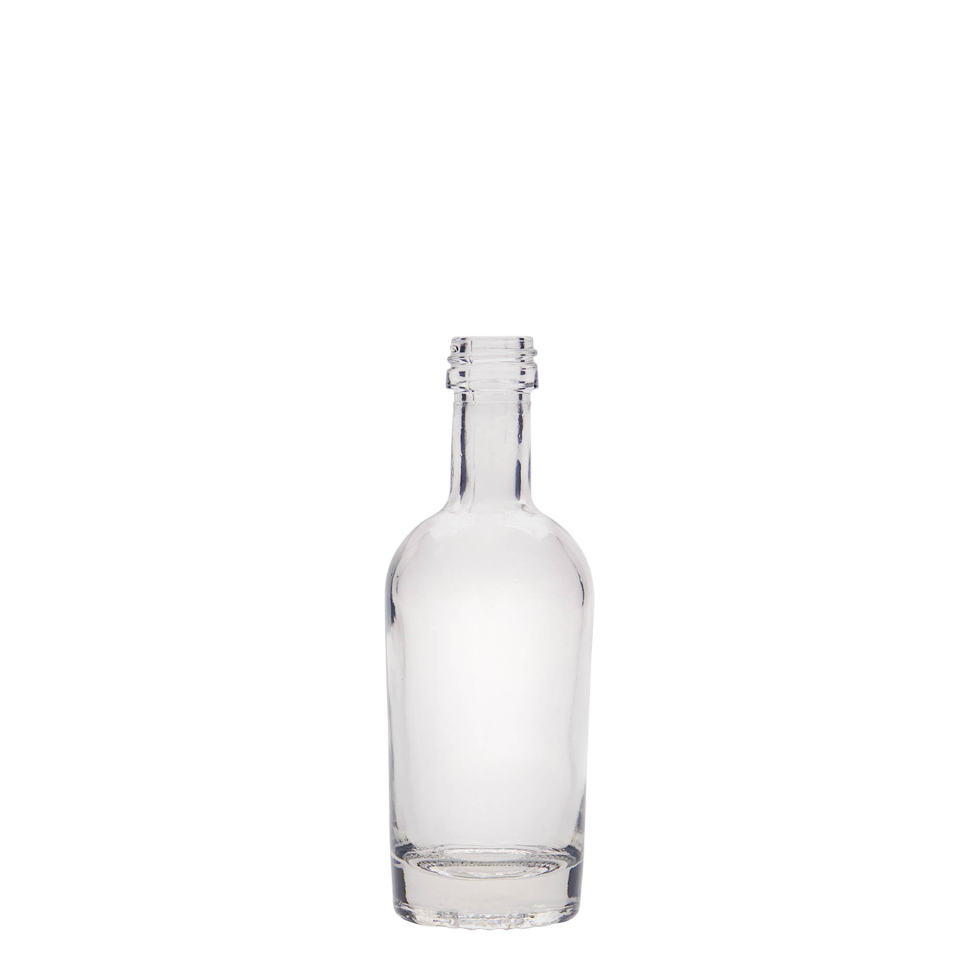 Sticlă de sticlă de 50 ml 'Pepe', gura: PP 18 Sticlă de sticlă de 50 ml 'Pepe', gura: PP 18