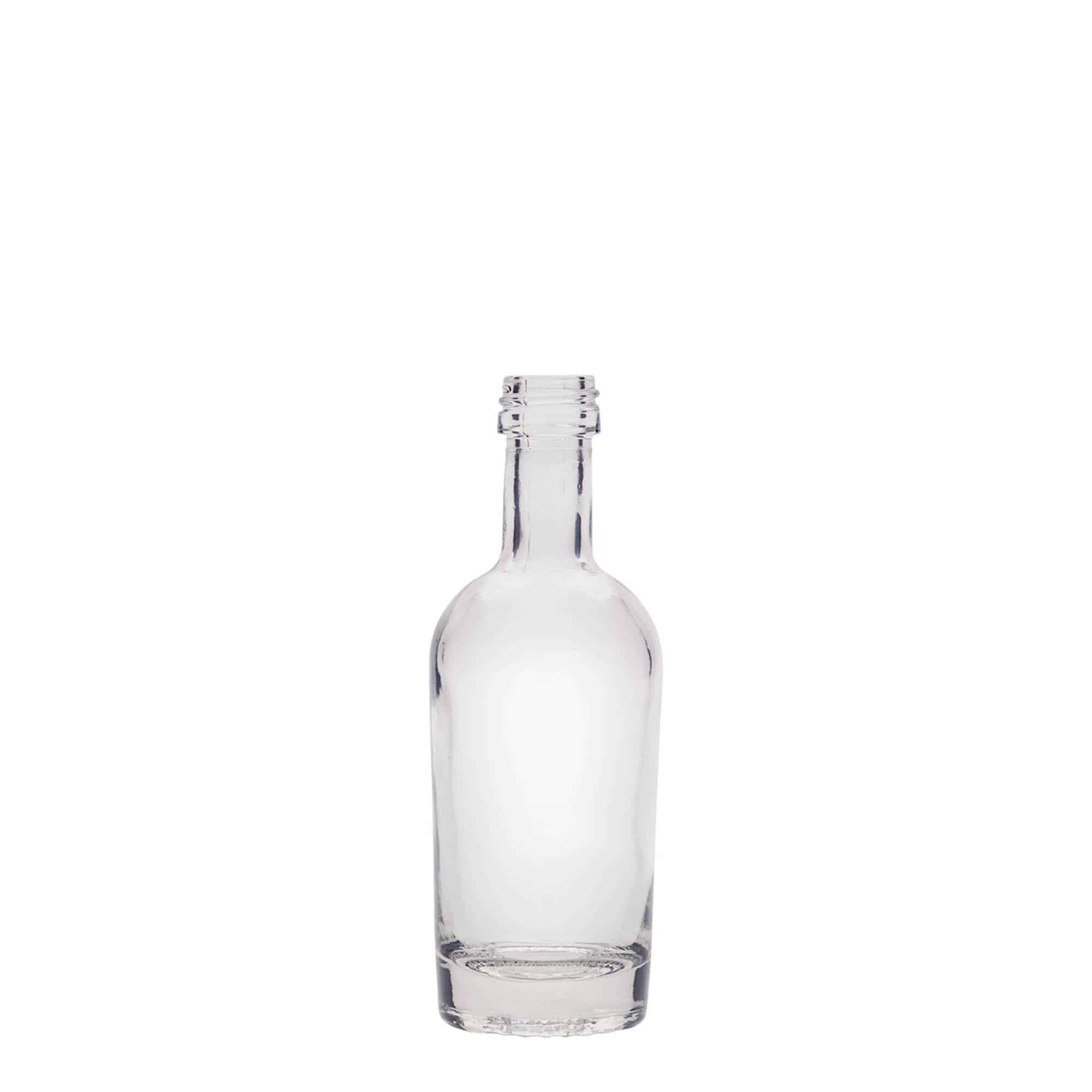 Sticlă de sticlă de 50 ml 'Pepe', gura: PP 18