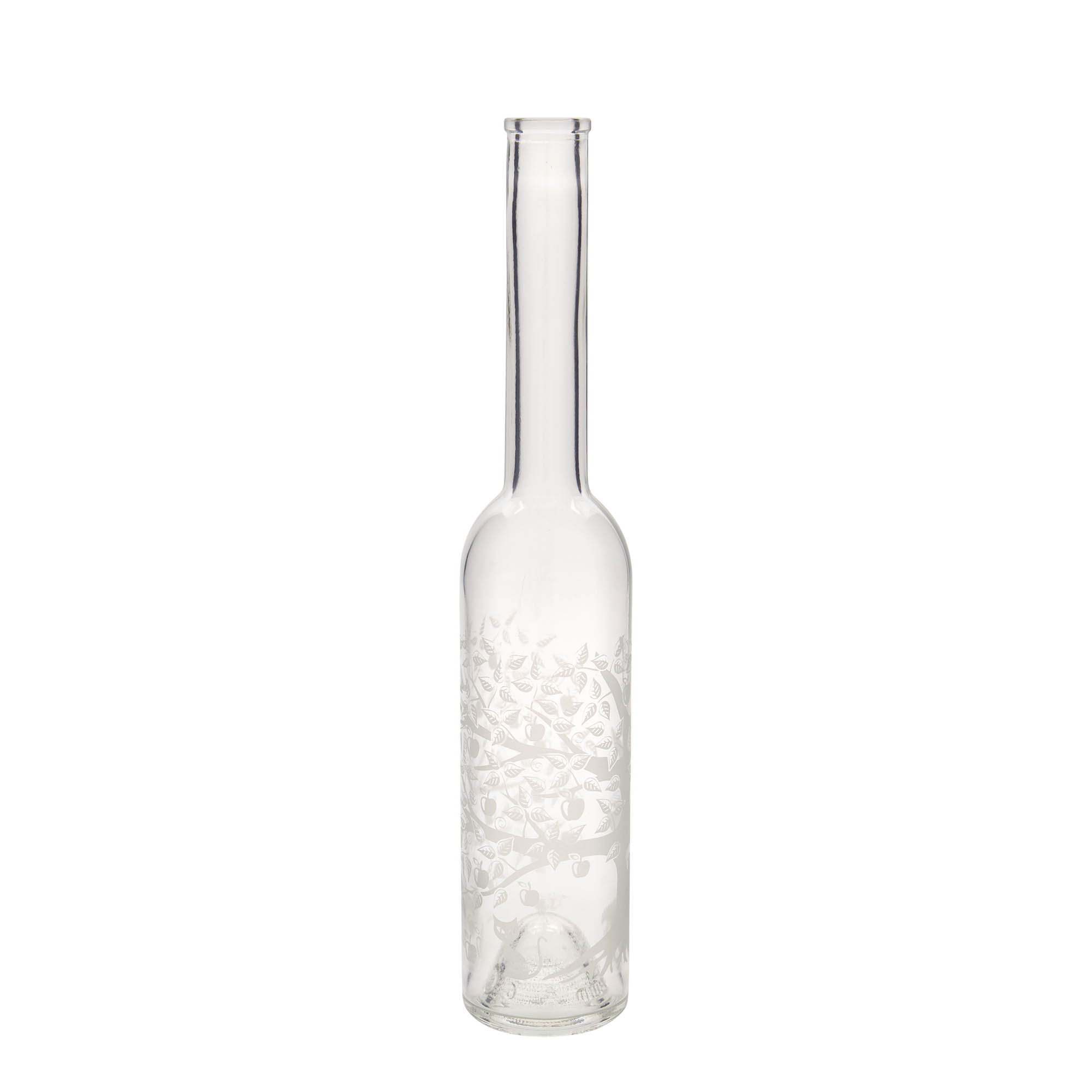 Sticlă de sticlă de 350 ml „Opera”, motiv: măr, deschidere: dop de plută