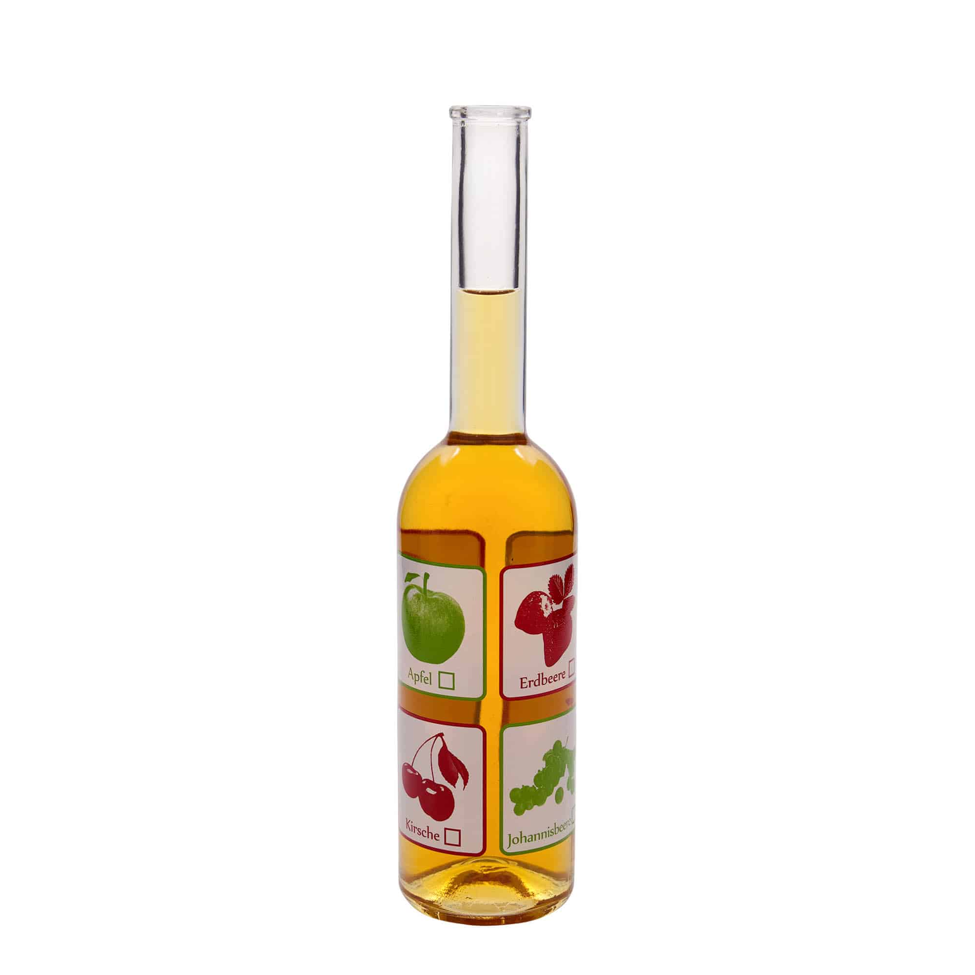 Sticlă de sticlă de 500 ml „Opera”, motiv: fructe, gura: dop