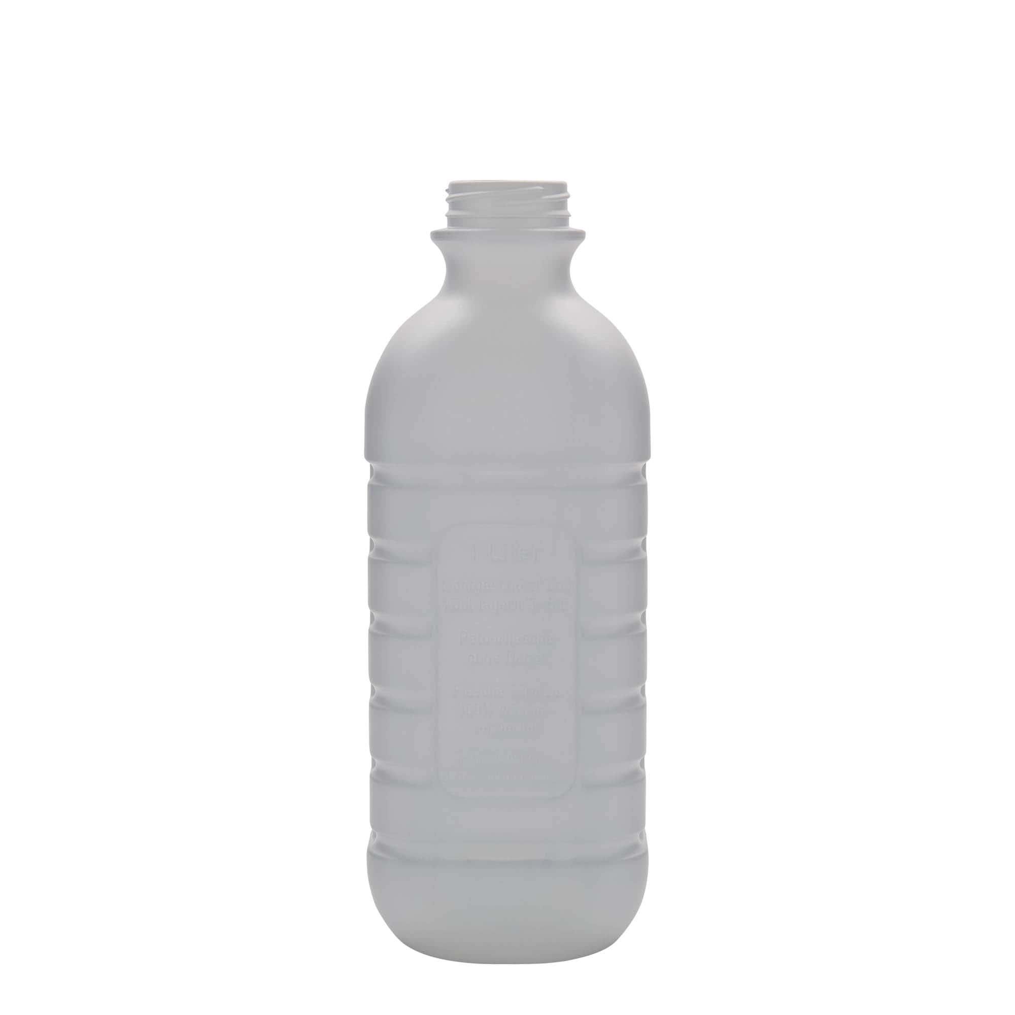1.000 ml sticlă de lapte, dreptunghiulară, plastic HDPE, albă, gura: PEHD40 1.000 ml sticlă de lapte, dreptunghiulară, plastic HDPE, albă, gura: PEHD40