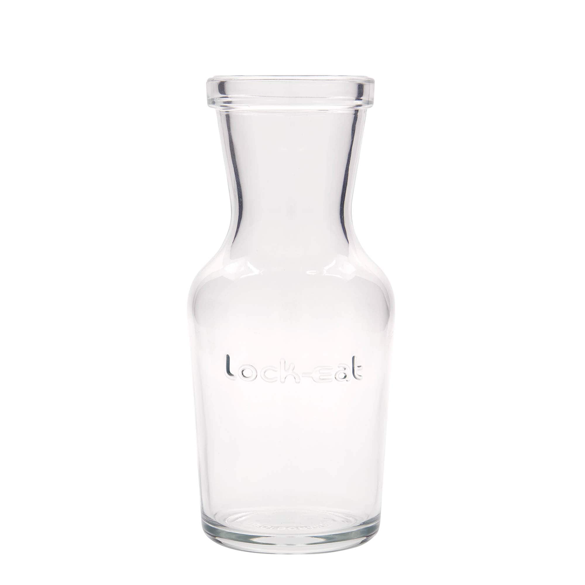 Carafă de sticlă 500 ml „Lock-Eat”, gura: închidere cu clemă de sârmă