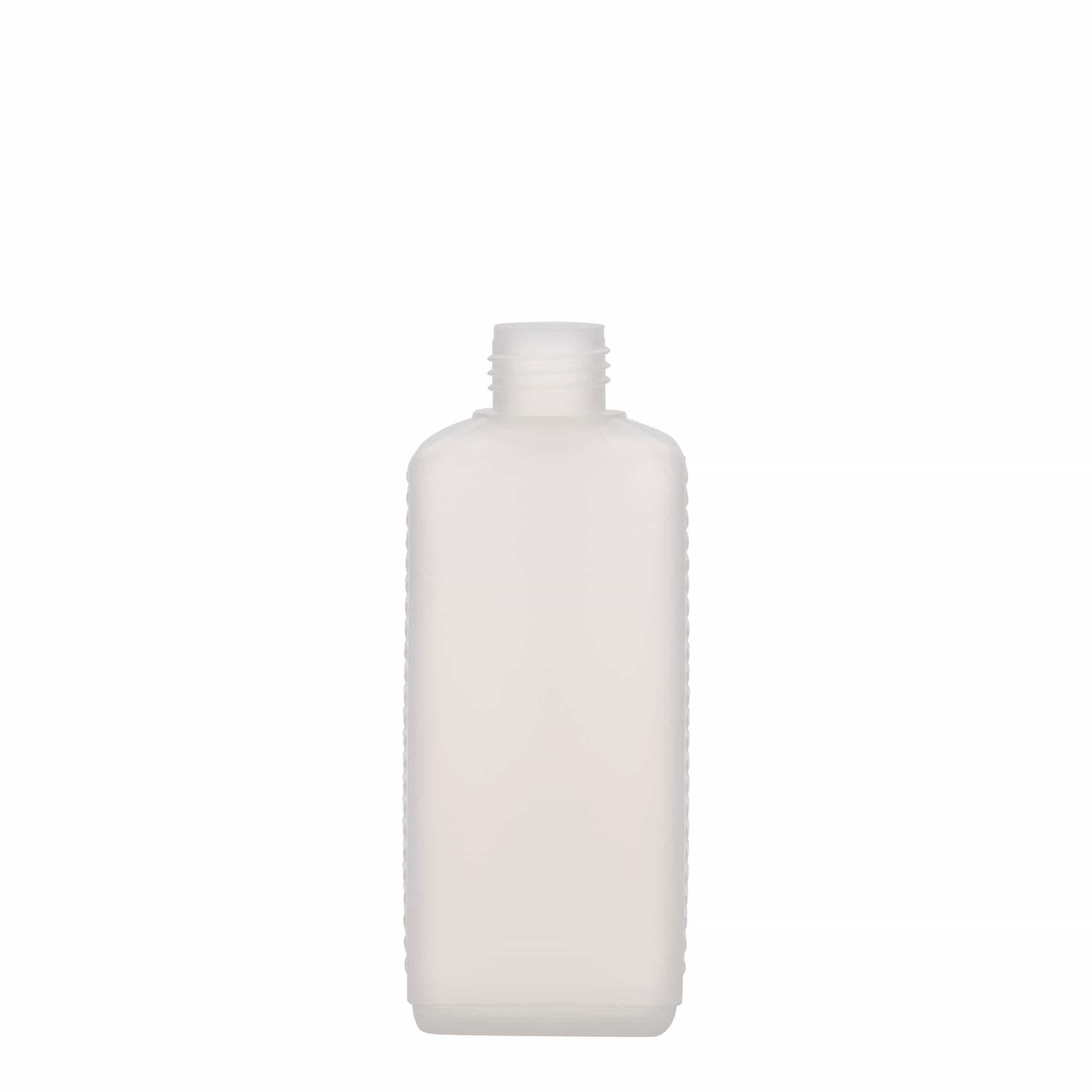 250 ml bidon dreptunghiular, plastic HDPE, natural, gura: DIN 25 EPE 250 ml bidon dreptunghiular, plastic HDPE, natural, gura: DIN 25 EPE