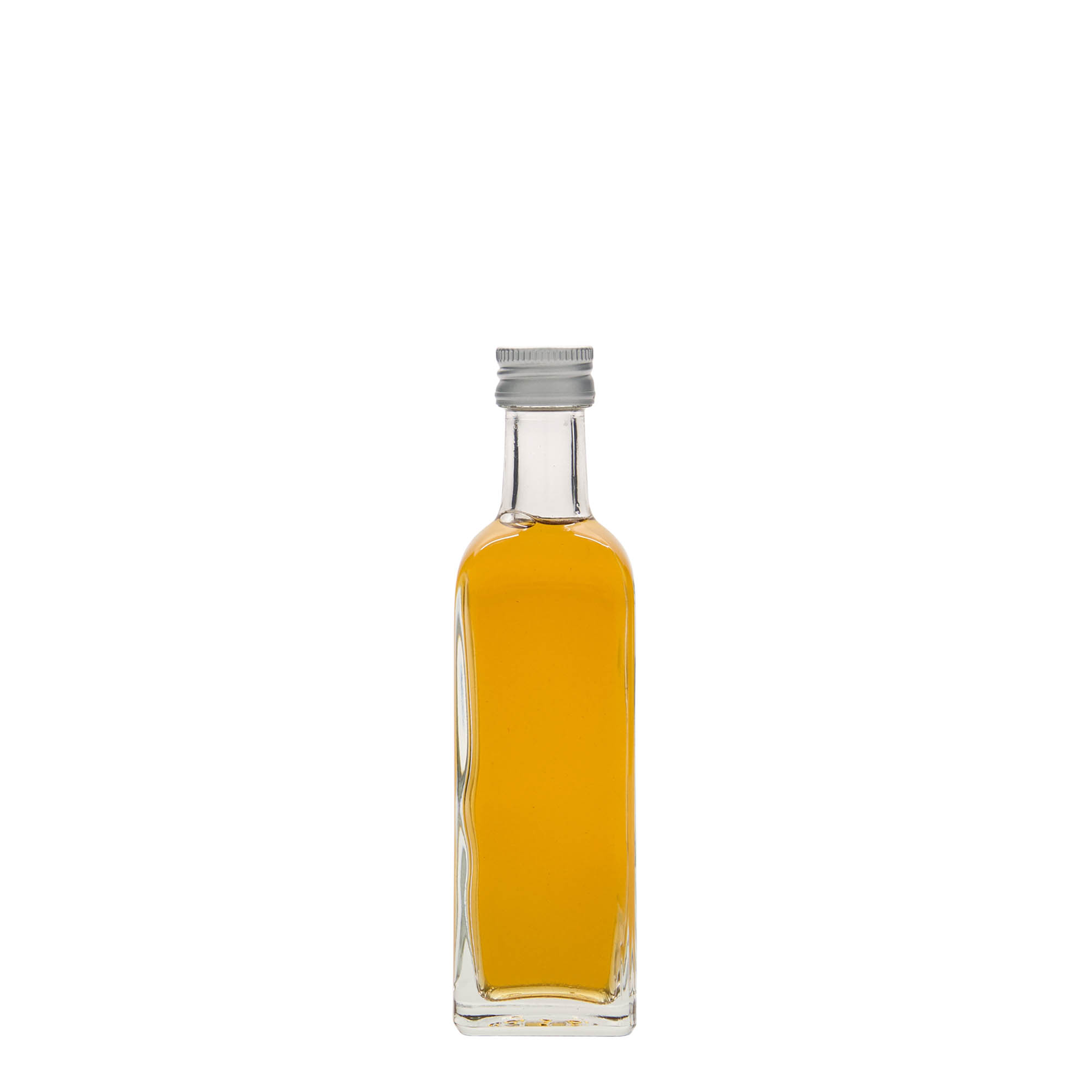 Sticlă de sticlă de 60 ml „Marasca”, pătrată, gura: PP 18 Sticlă de sticlă de 60 ml „Marasca”, pătrată, gura: PP 18