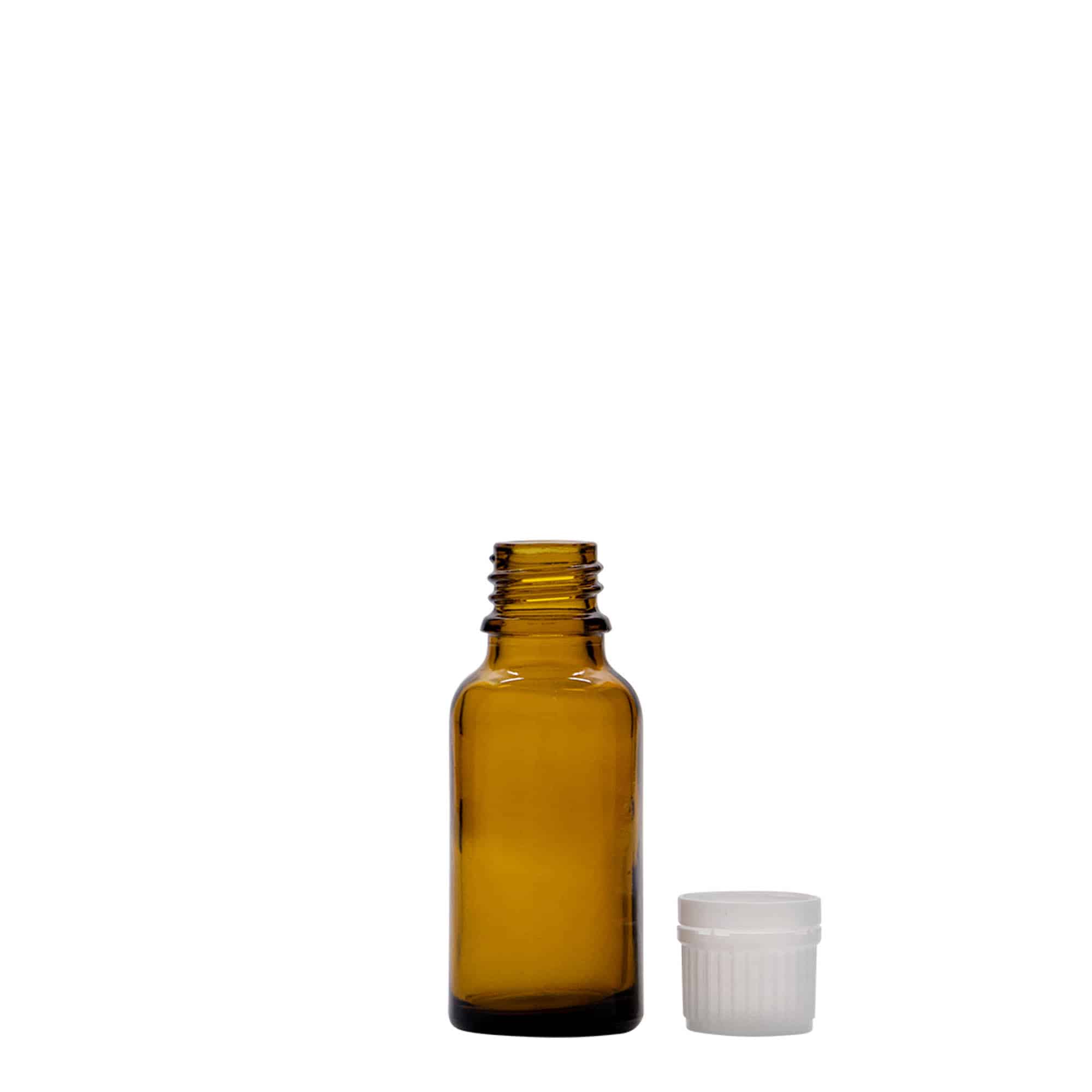 20 ml sticlă medicală, sticlă maro, gura: DIN 18