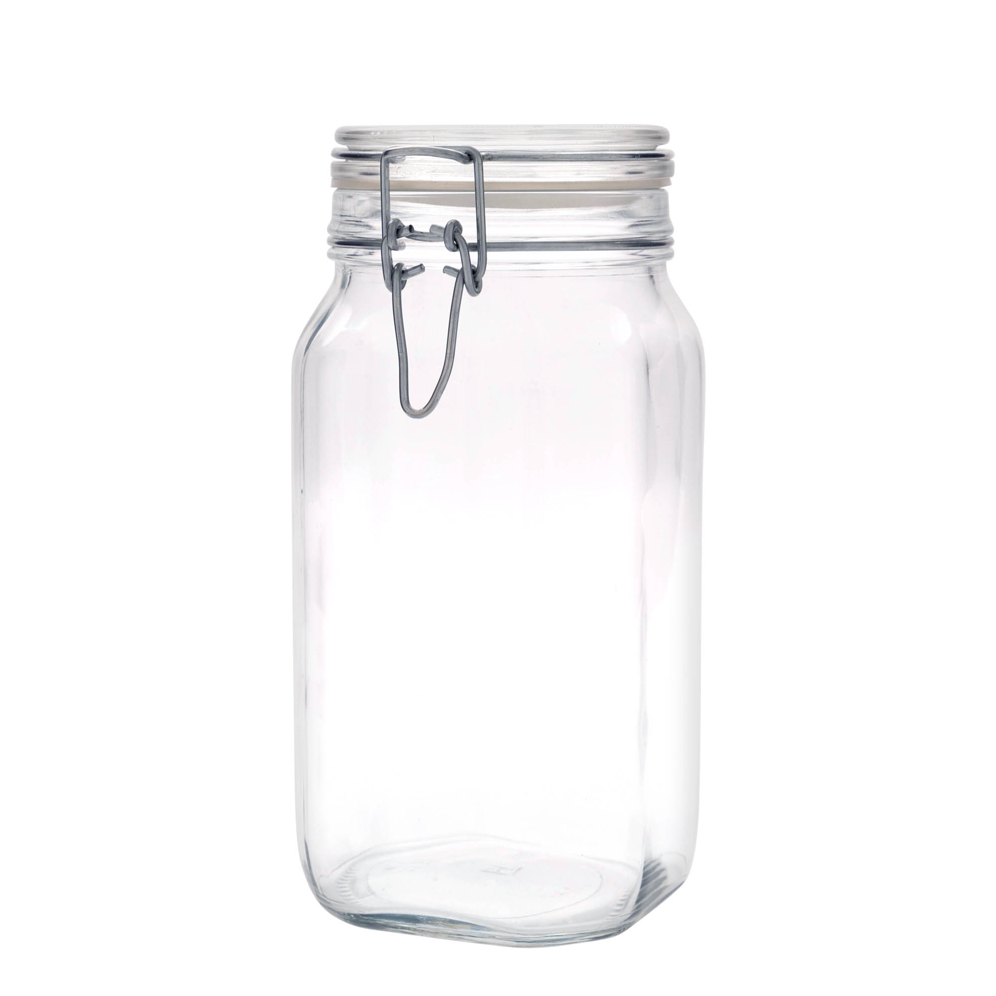 1.500 ml borcan cu clemă de sârmă „Fido”, pătrat, gura: închidere cu clemă de sârmă