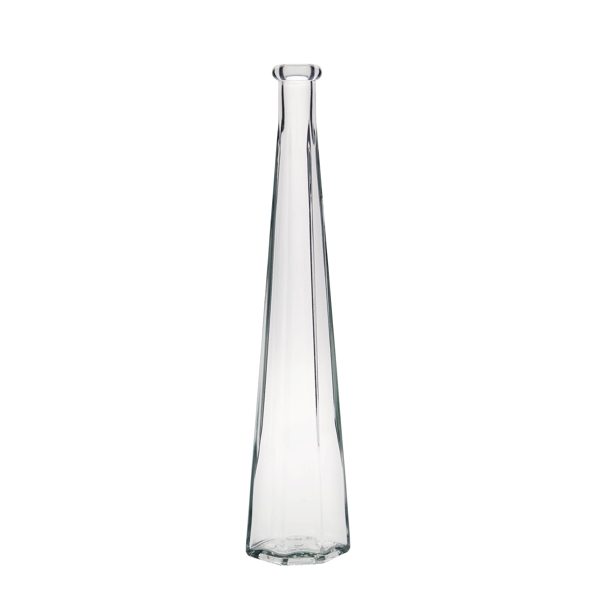 Sticlă de sticlă de 200 ml „Dama Sexta”, hexagonală, gura: dop de plută