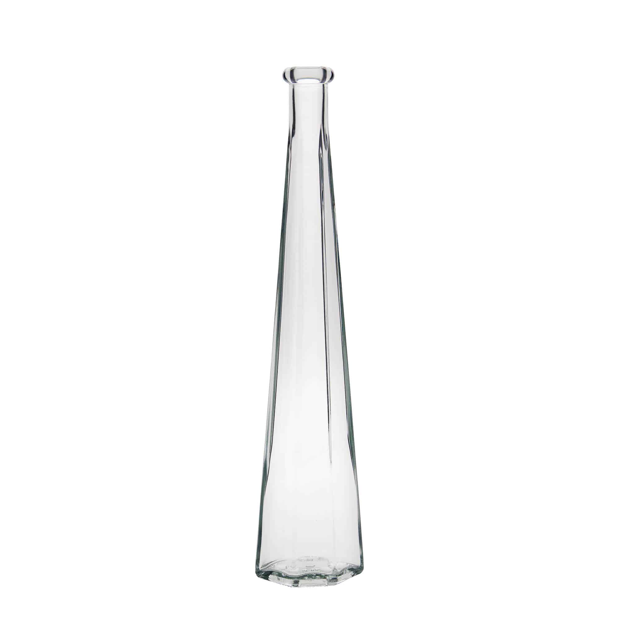 Sticlă de sticlă de 200 ml „Dama Sexta”, hexagonală, gura: dop de plută