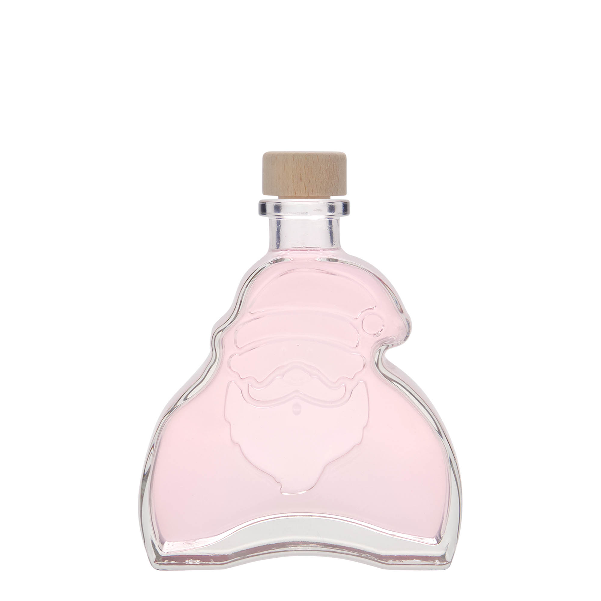 Sticlă de sticlă de 200 ml „Moș Crăciun”, deschidere: dop Sticlă de sticlă de 200 ml „Moș Crăciun”, deschidere: dop