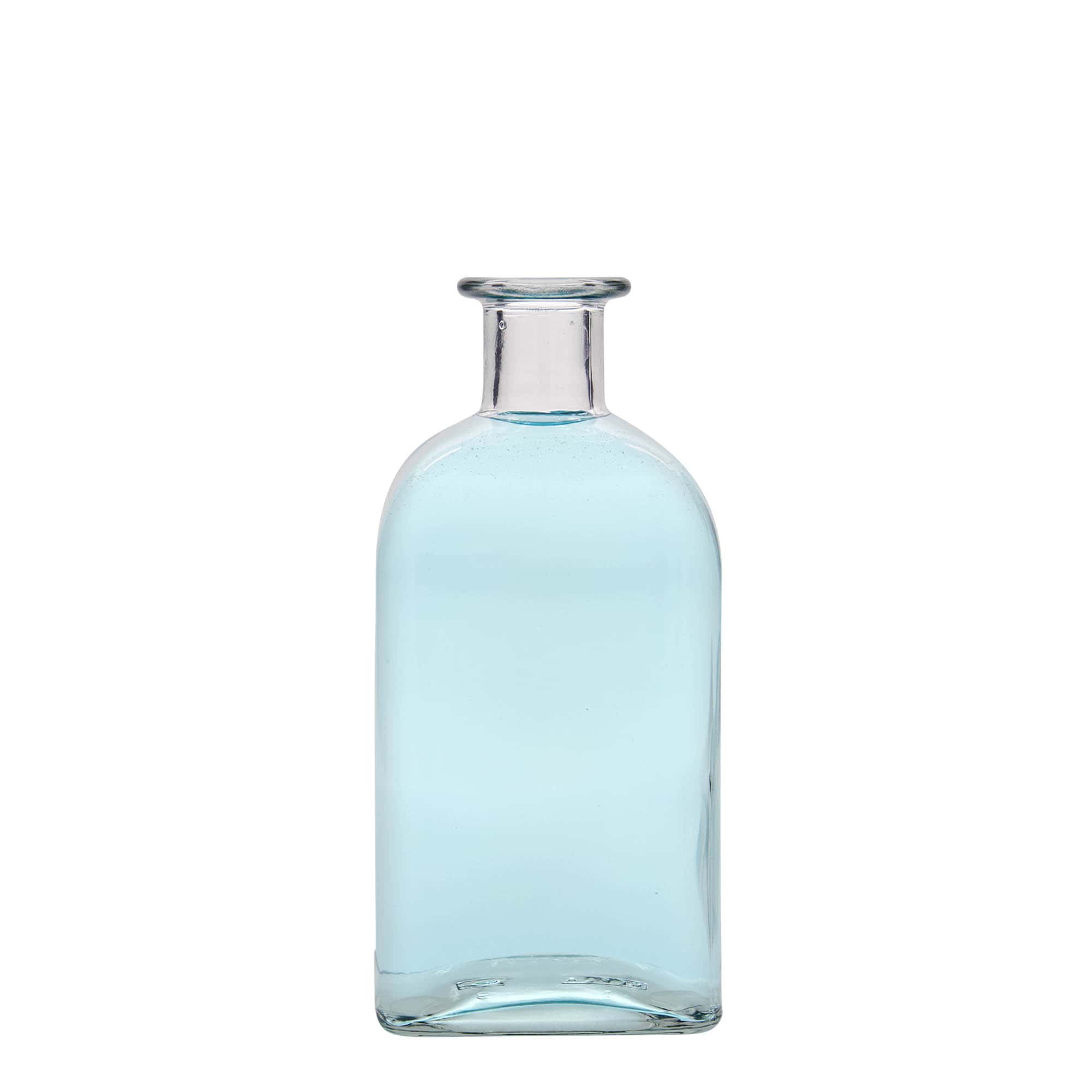 Sticlă de 500 ml din sticlă, farmacist Carré, pătrată, gura: plută Sticlă de 500 ml din sticlă, farmacist Carré, pătrată, gura: plută
