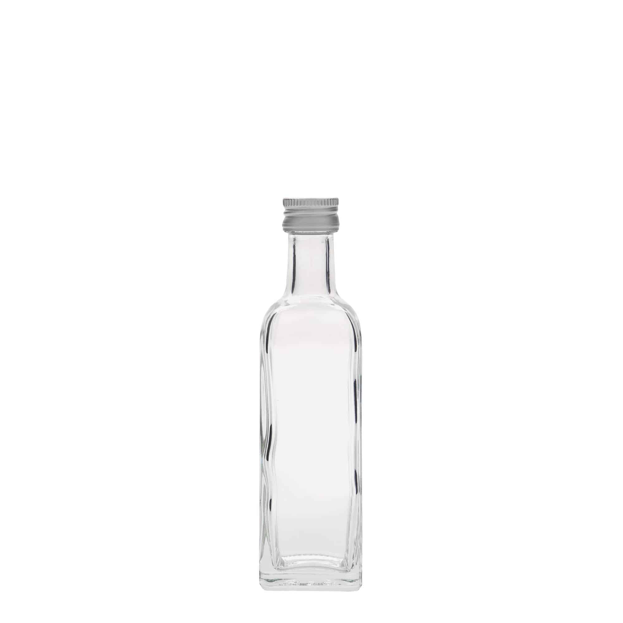 Sticlă de sticlă de 60 ml „Marasca”, pătrată, gura: PP 18