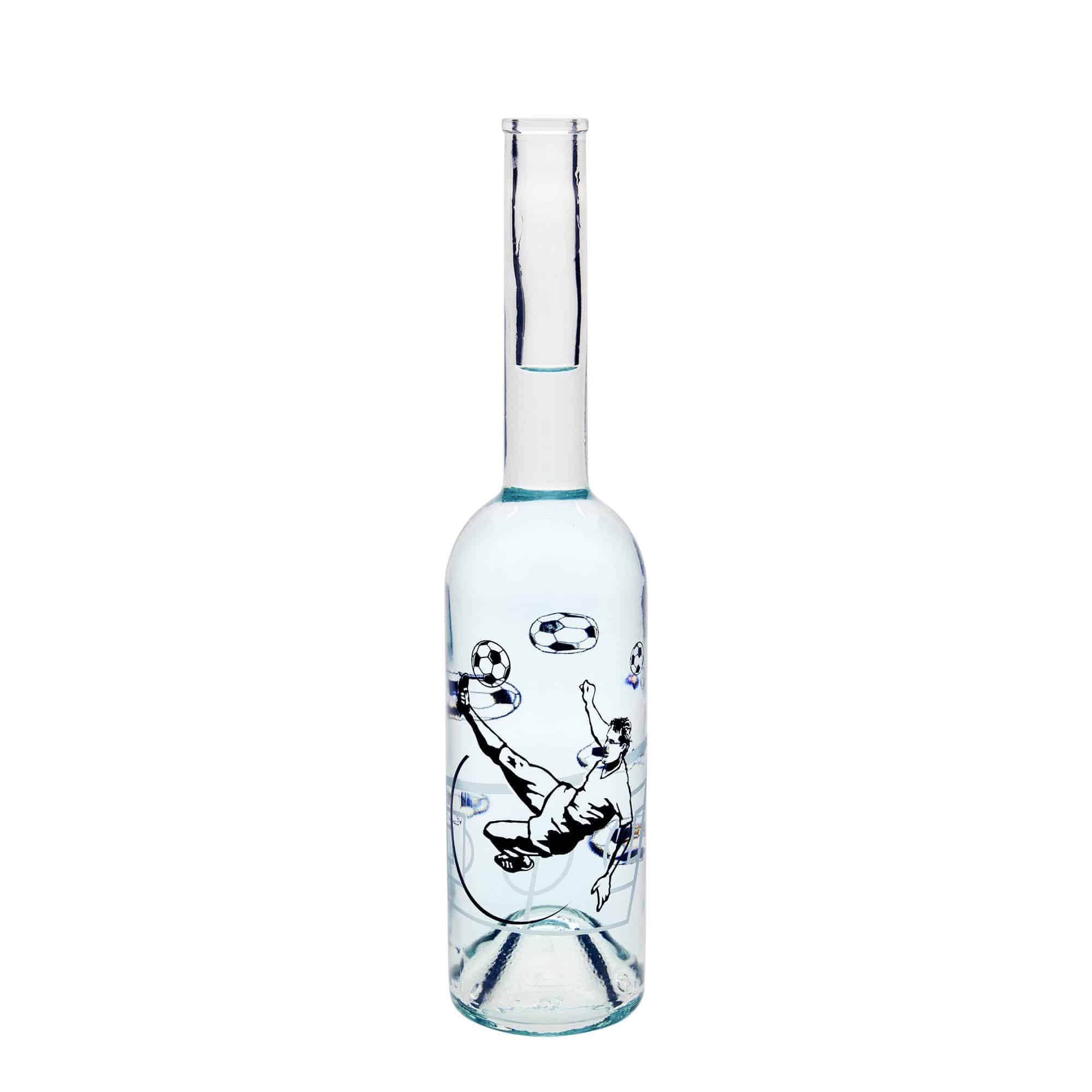 Sticlă de sticlă de 500 ml „Opera”, motiv: jucător de fotbal, gura: dop de plută