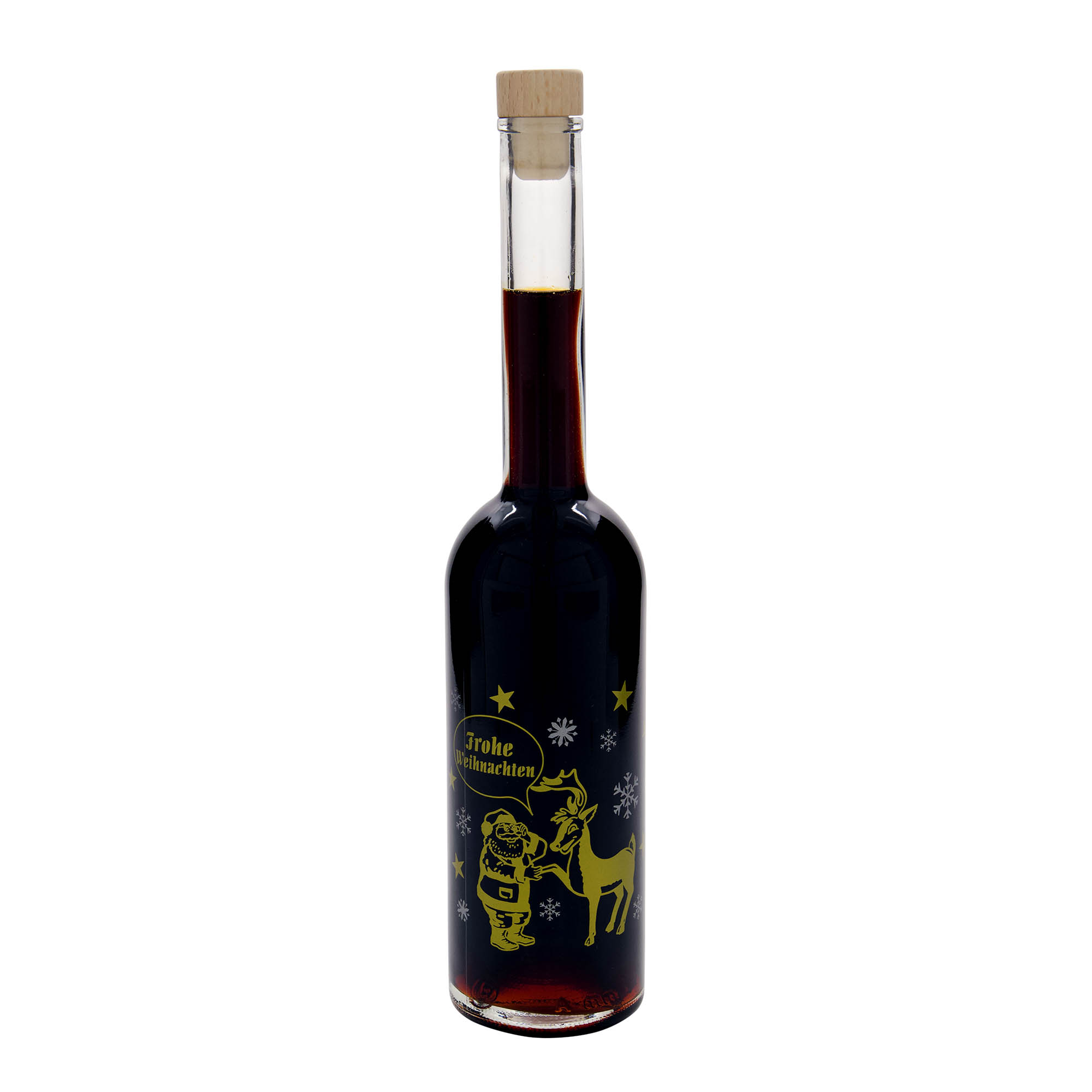 Sticlă de sticlă de 500 ml „Opera”, motiv: foc de artificii, gura: dop de plută Sticlă de sticlă de 500 ml „Opera”, motiv: foc de artificii, gura: dop de plută