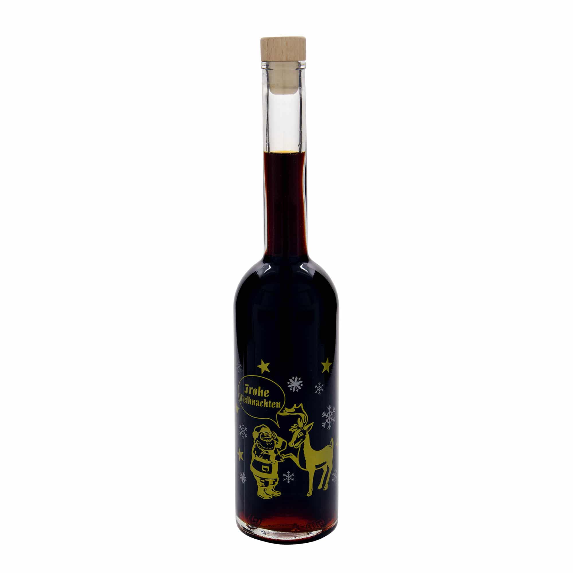 Sticlă de sticlă de 500 ml „Opera”, motiv: foc de artificii, gura: dop de plută