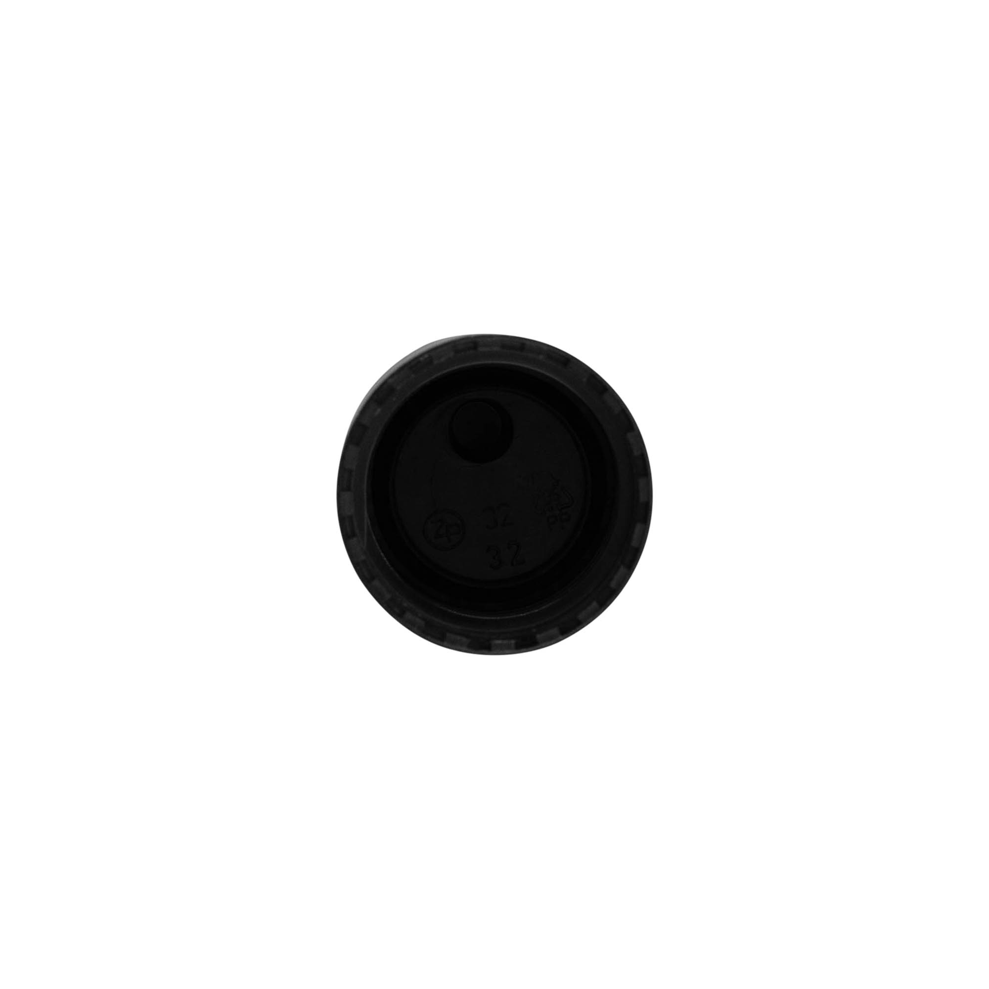 Capac cu filet Disc Top, plastic PP, negru, pentru gura: 24/410