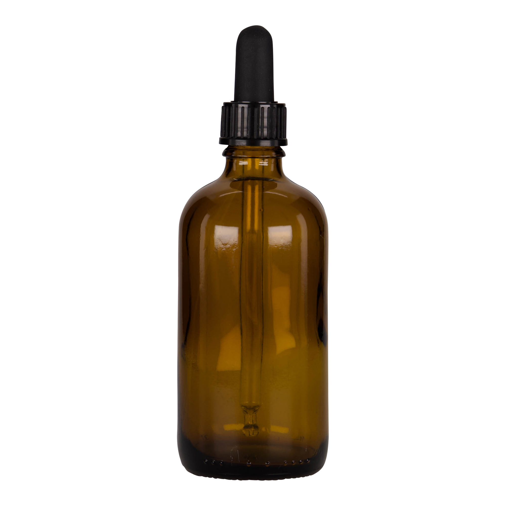 Sticlă picurător 100 ml pentru medicamente, sticlă, maro-negru, gura: DIN 18