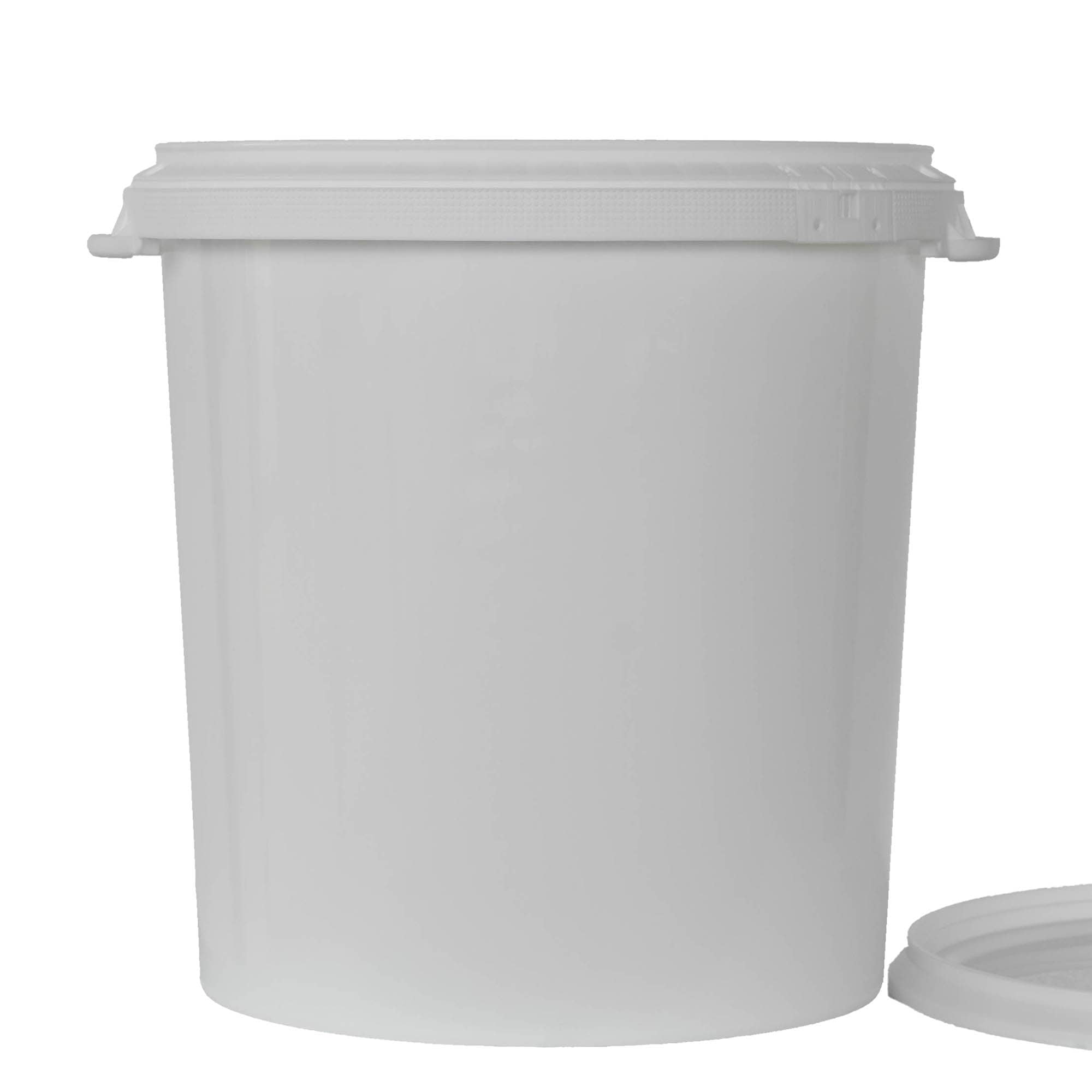 Galeată de 30 l, plastic PP, albă