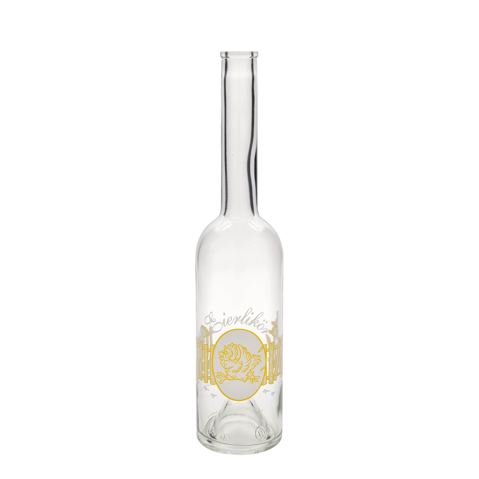 Sticlă de sticlă de 500 ml „Opera”, motiv: lichior de ouă, gât: dop Sticlă de sticlă de 500 ml „Opera”, motiv: lichior de ouă, gât: dop