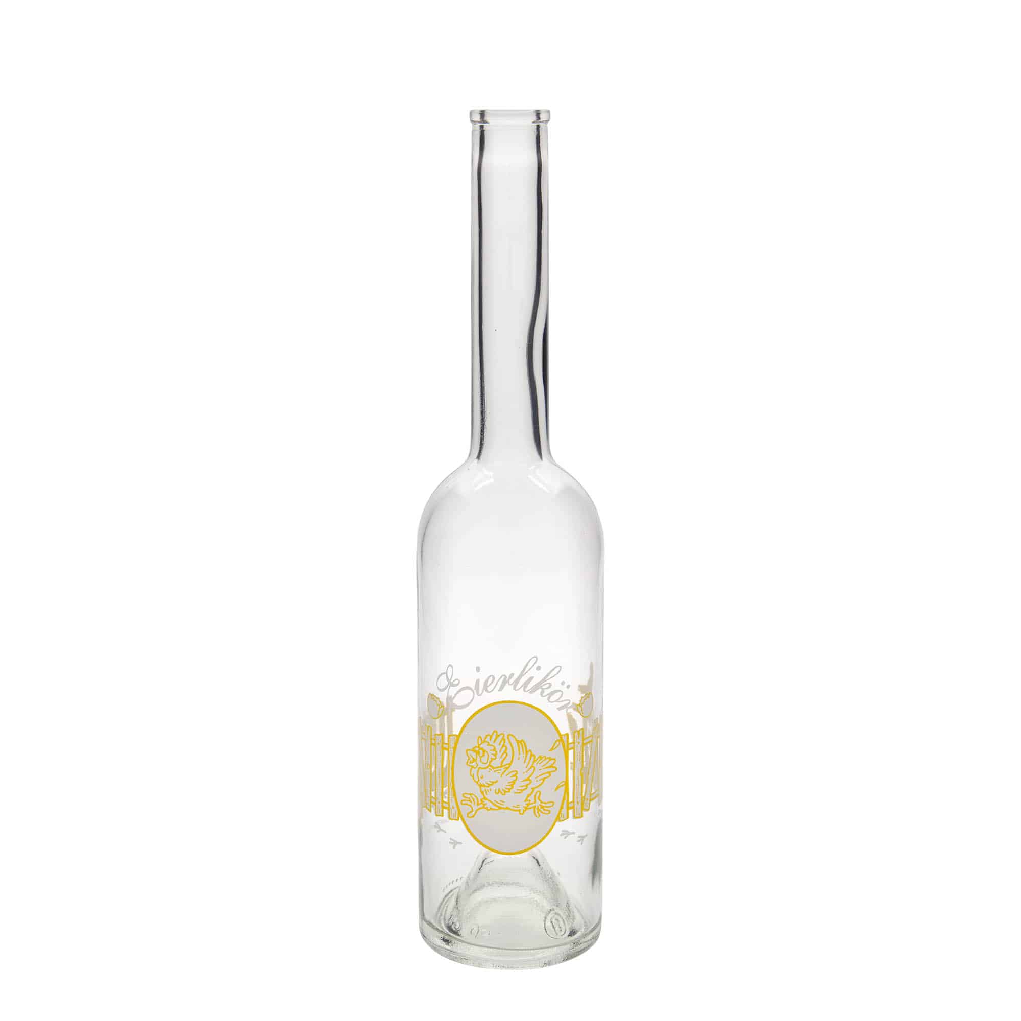 Sticlă de sticlă de 500 ml „Opera”, motiv: lichior de ouă, gât: dop