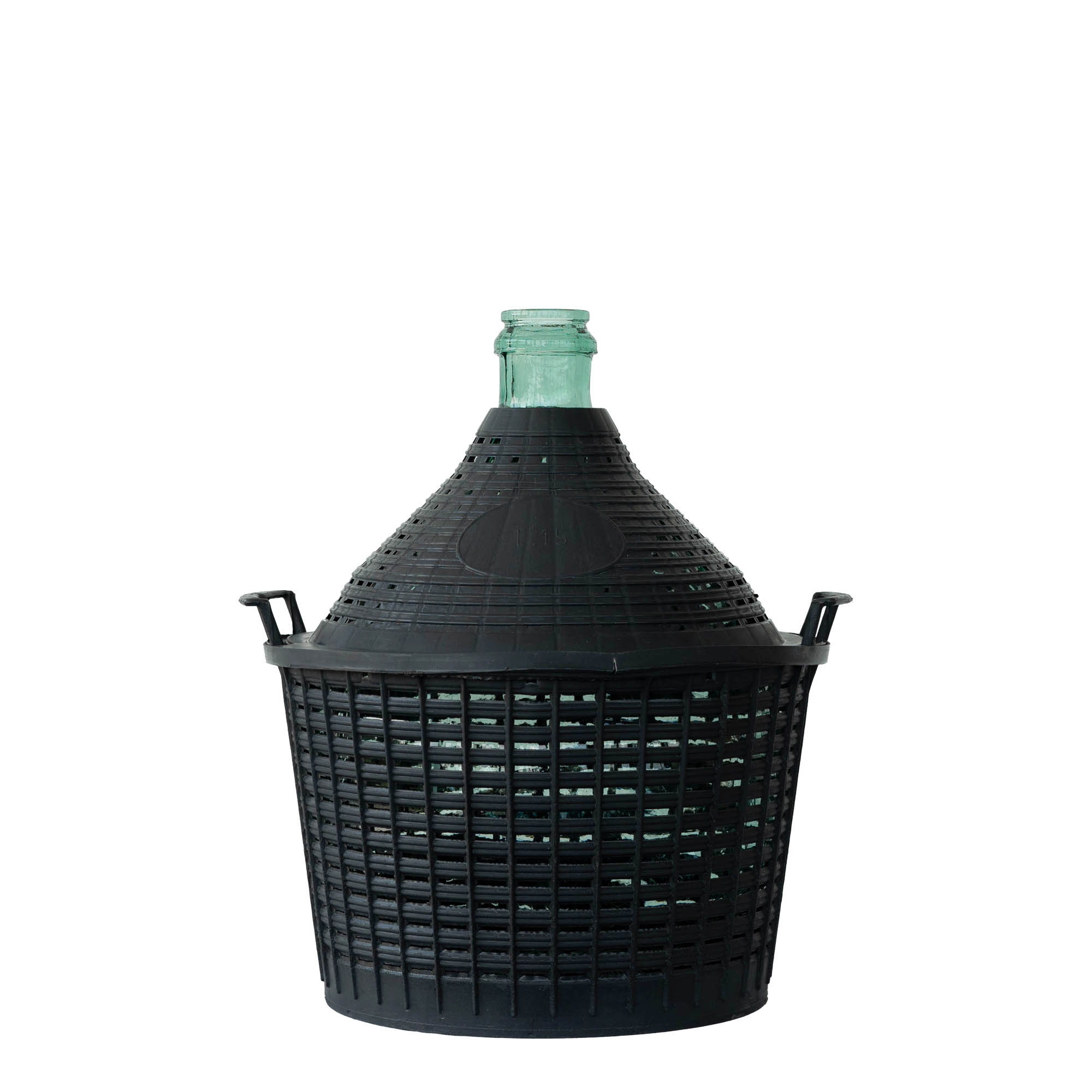 Butelie cu balon de 15 l, gât îngust, sticlă, deschidere: capac cu margine peste buza sticlei Butelie cu balon de 15 l, gât îngust, sticlă, deschidere: capac cu margine peste buza sticlei