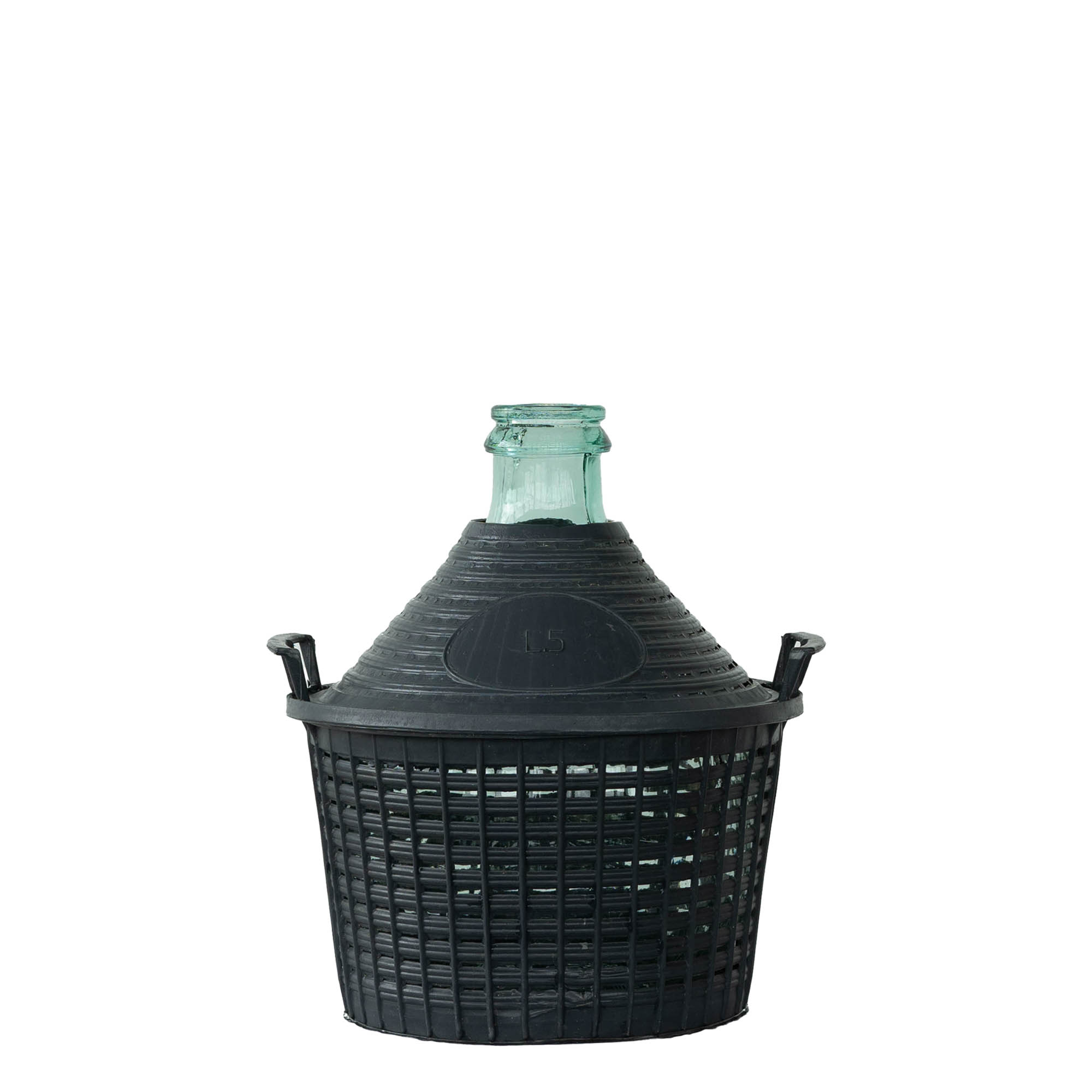 Butelie balon 5 l, gât îngust, sticlă, deschidere: capac cu margine peste buza sticlei Butelie balon 5 l, gât îngust, sticlă, deschidere: capac cu margine peste buza sticlei