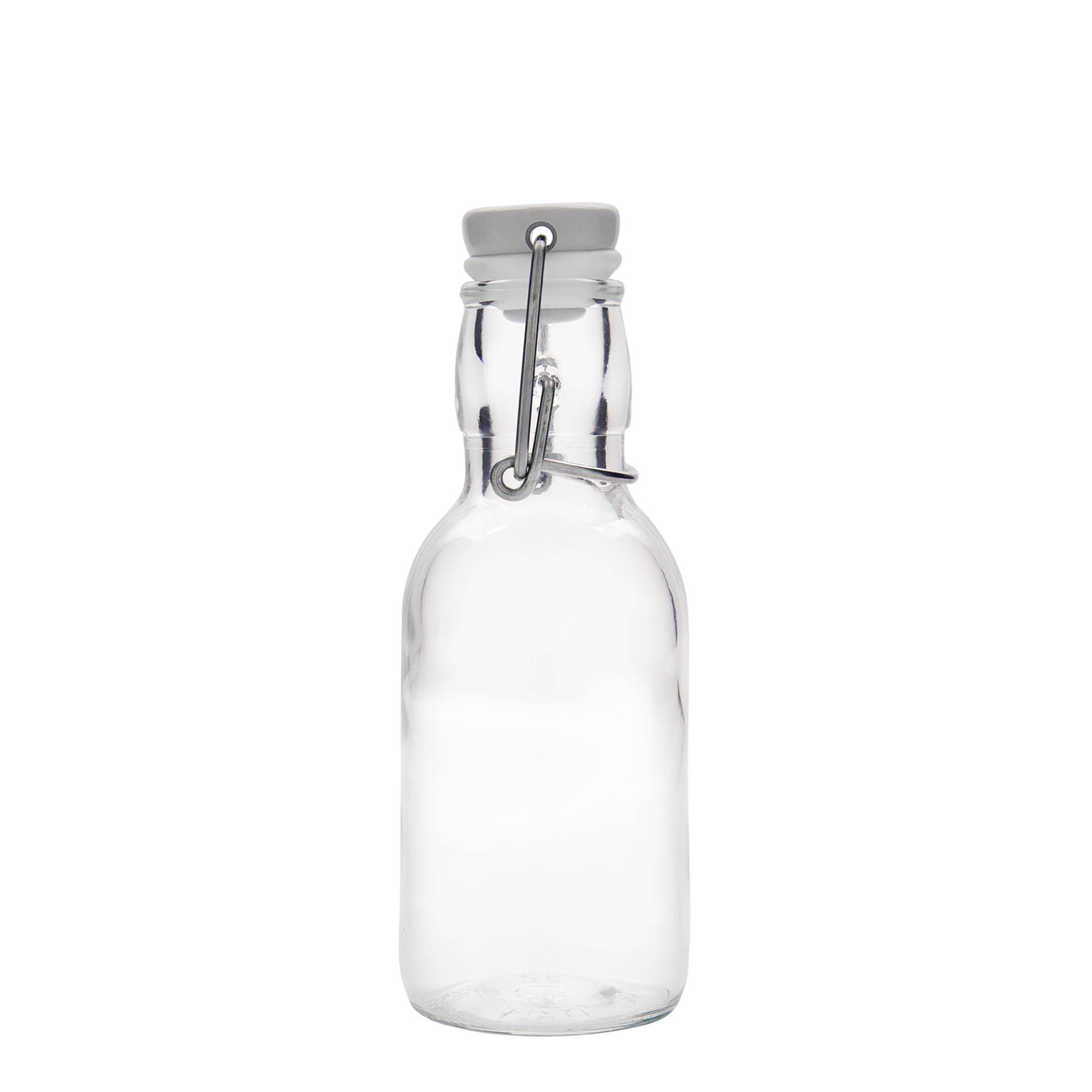 Sticlă de sticlă de 250 ml „Emilia”, deschidere: închidere cu clemă Sticlă de sticlă de 250 ml „Emilia”, deschidere: închidere cu clemă
