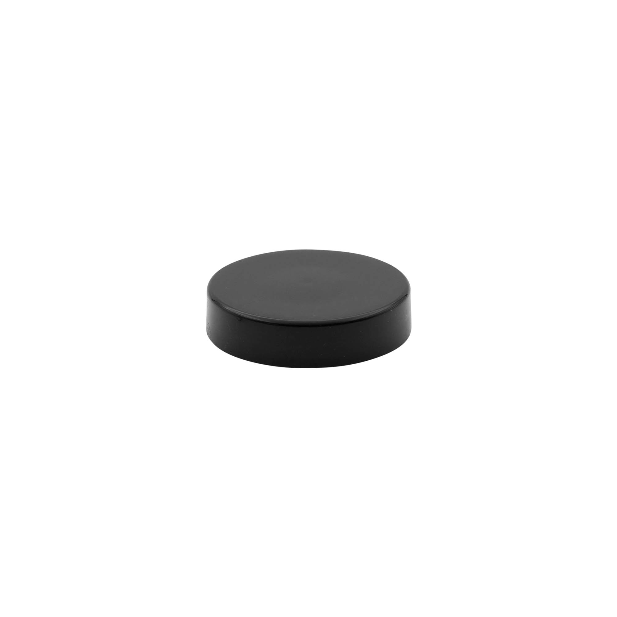 Capac cu filet, plastic PP, negru, pentru gura: 48/400