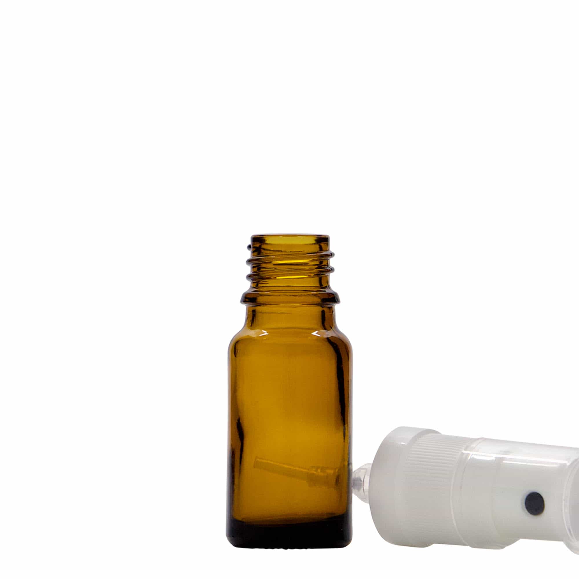 Flacon pulverizator 10 ml medicină, sticlă, maro, gură: DIN 18