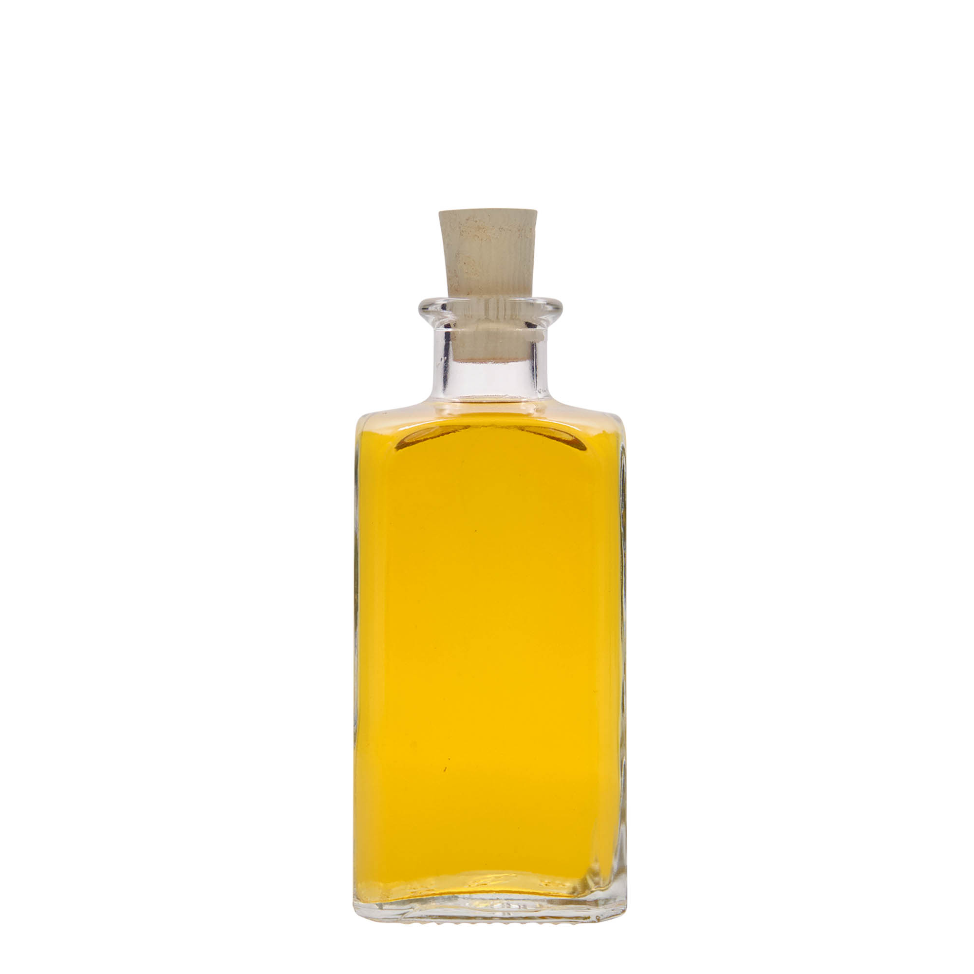 Sticlă de sticlă de 250 ml Apotheker Carré, pătrată, gât: plută Sticlă de sticlă de 250 ml Apotheker Carré, pătrată, gât: plută