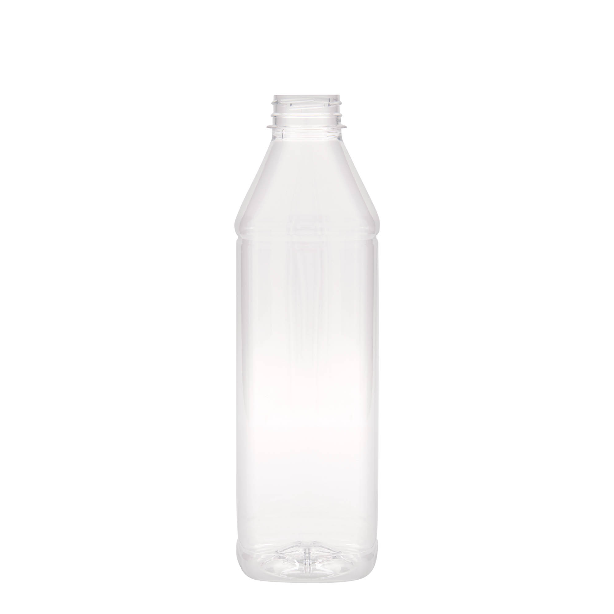 1.000 ml sticlă PET „Milk and Juice Carré”, pătrată, plastic, gât: 38 mm