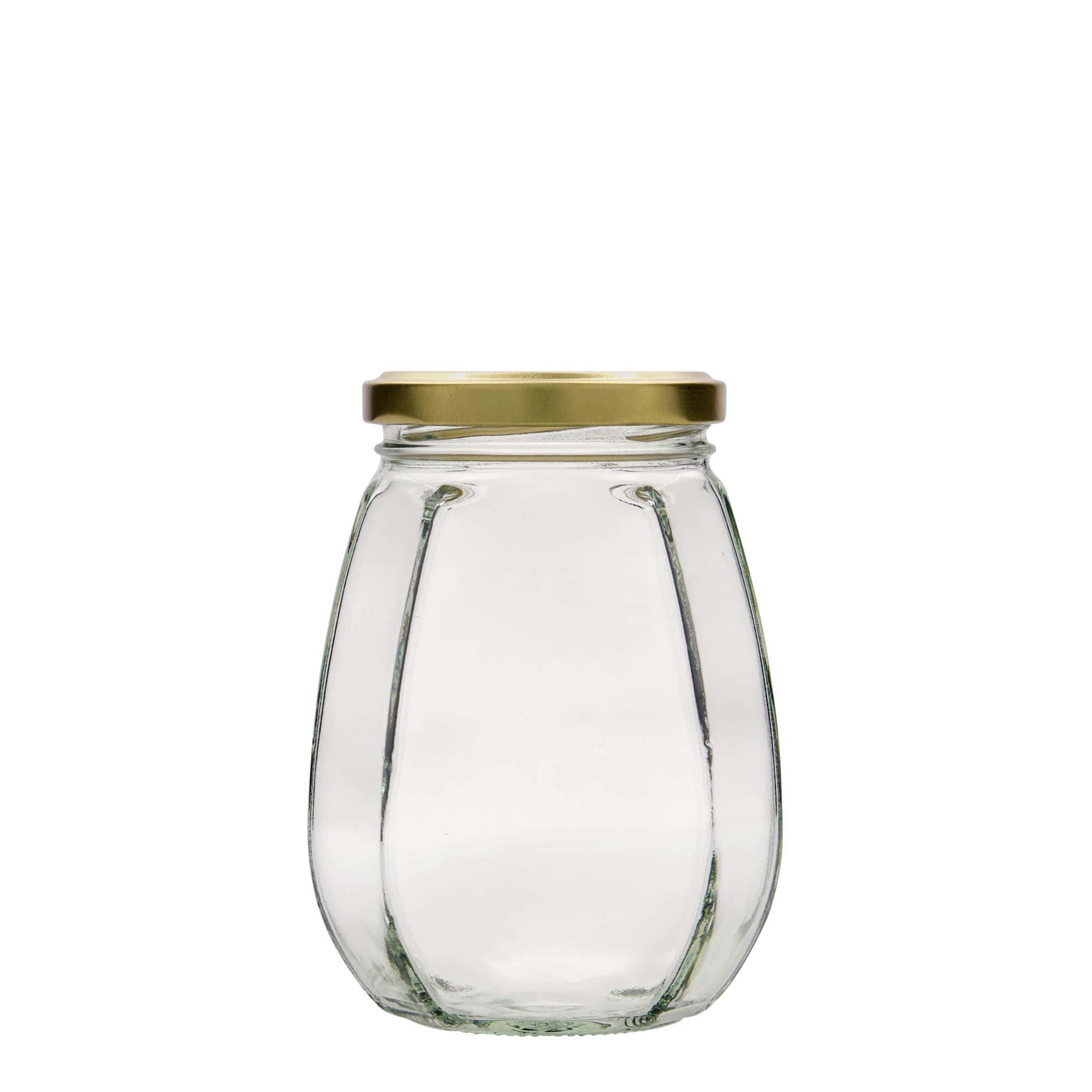 385 ml borcan pentru bijuterii, hexagonal, gura: Twist-Off (TO 63)
