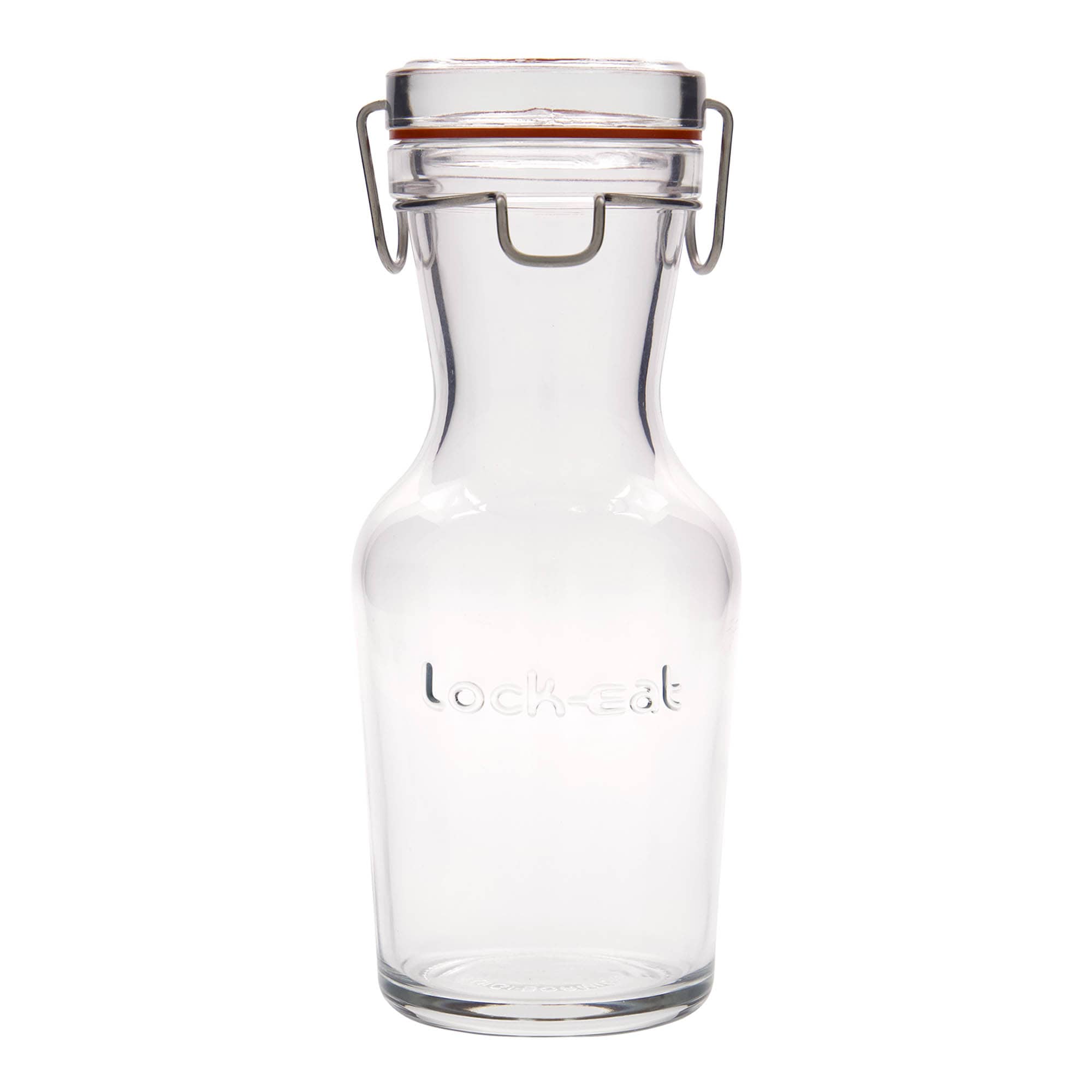 Carafă de sticlă 500 ml „Lock-Eat”, gura: închidere cu clemă de sârmă
