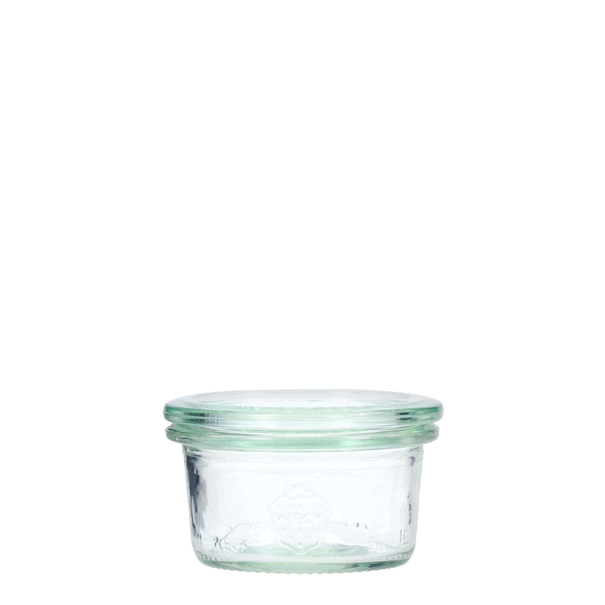12x 50 ml borcan WECK cu gura largă cu capac de sticlă RR 60