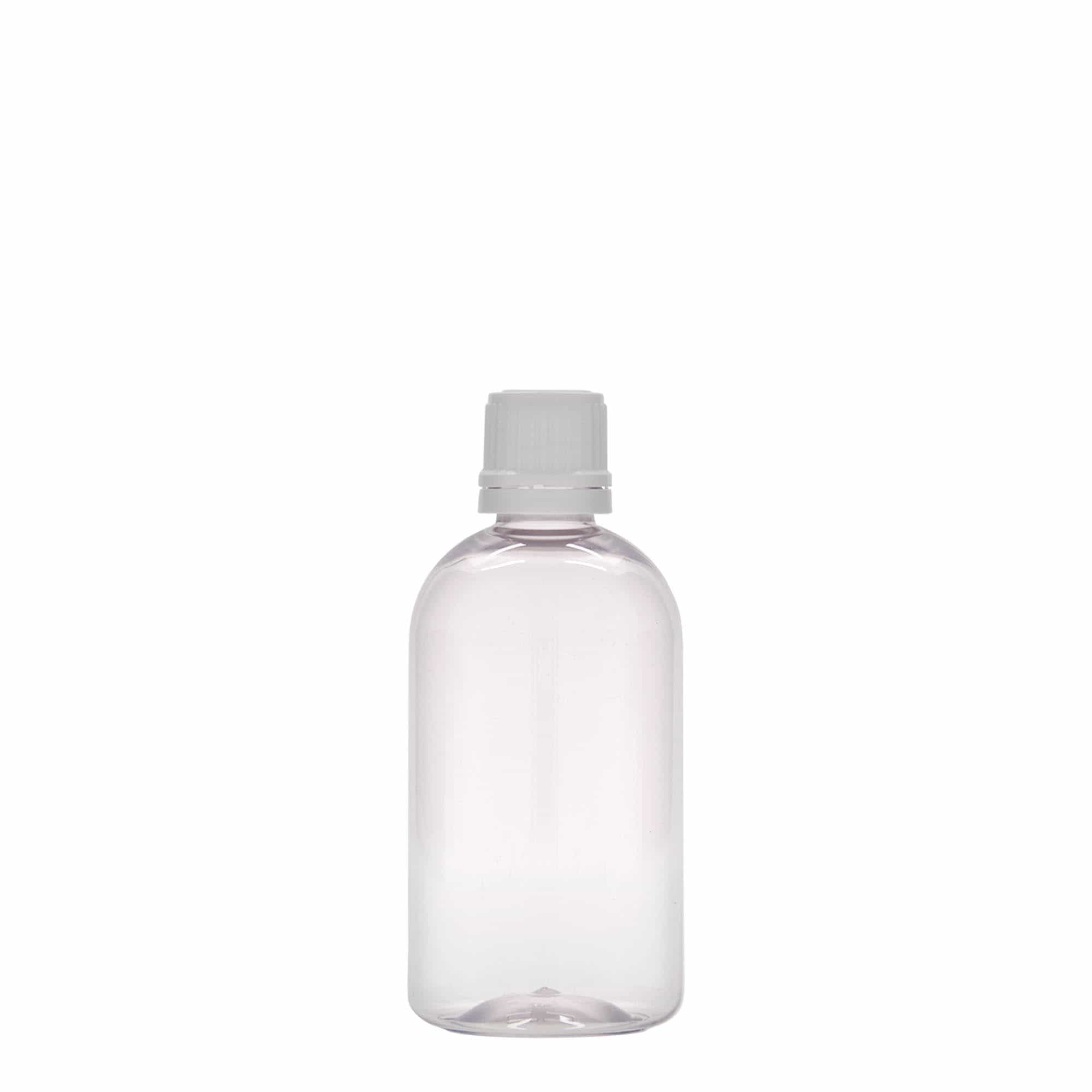 100 ml sticlă medicală PET „Easy Living”, plastic, gura: DIN 18