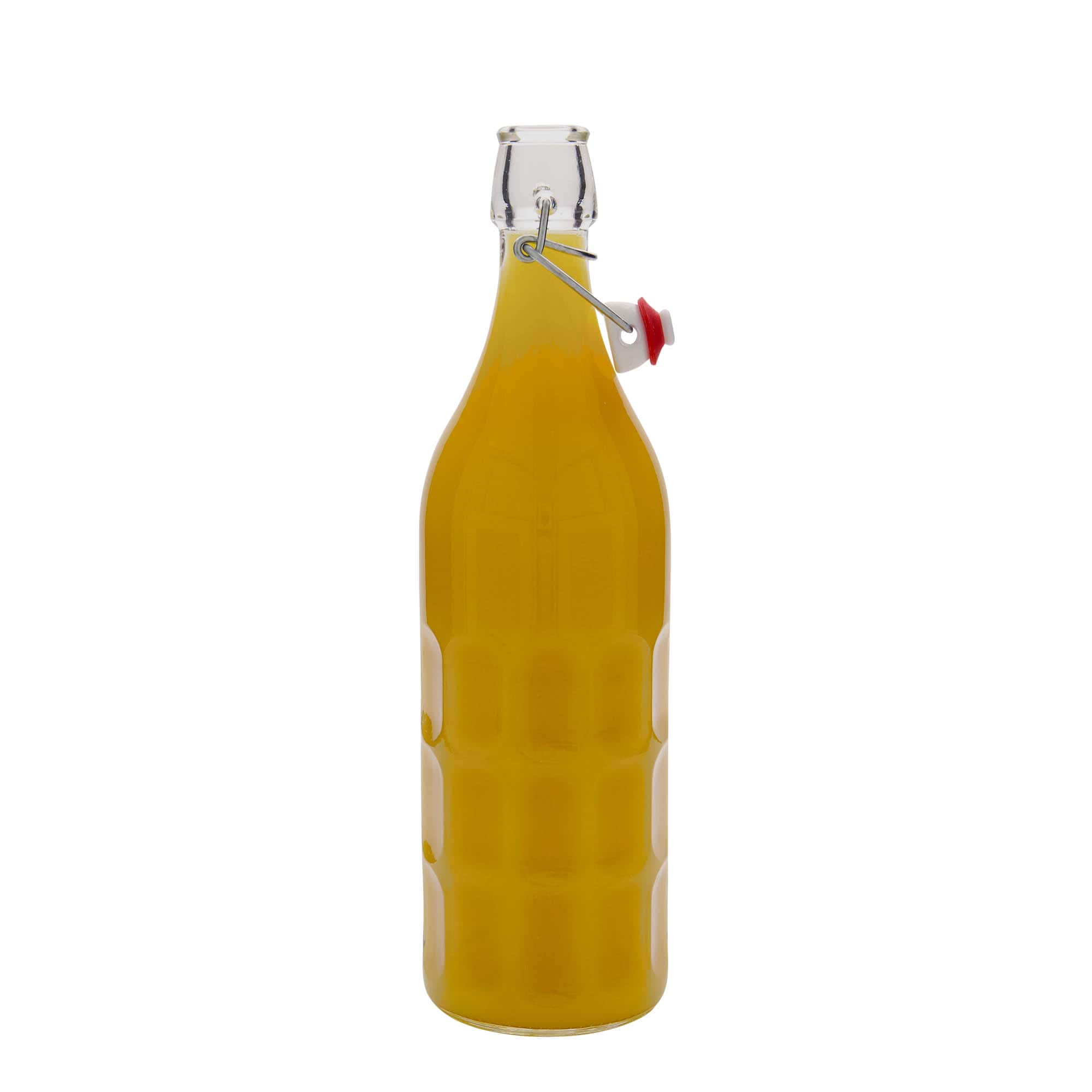 Sticlă de sticlă Moresca de 1.000 ml, gura: închidere cu clemă Sticlă de sticlă Moresca de 1.000 ml, gura: închidere cu clemă