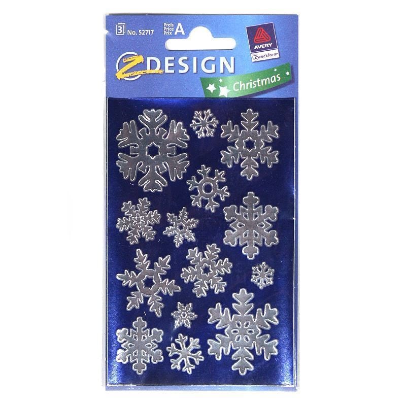 Zweckform autocolante „Fulgi de zăpadă”, hârtie, argintiu