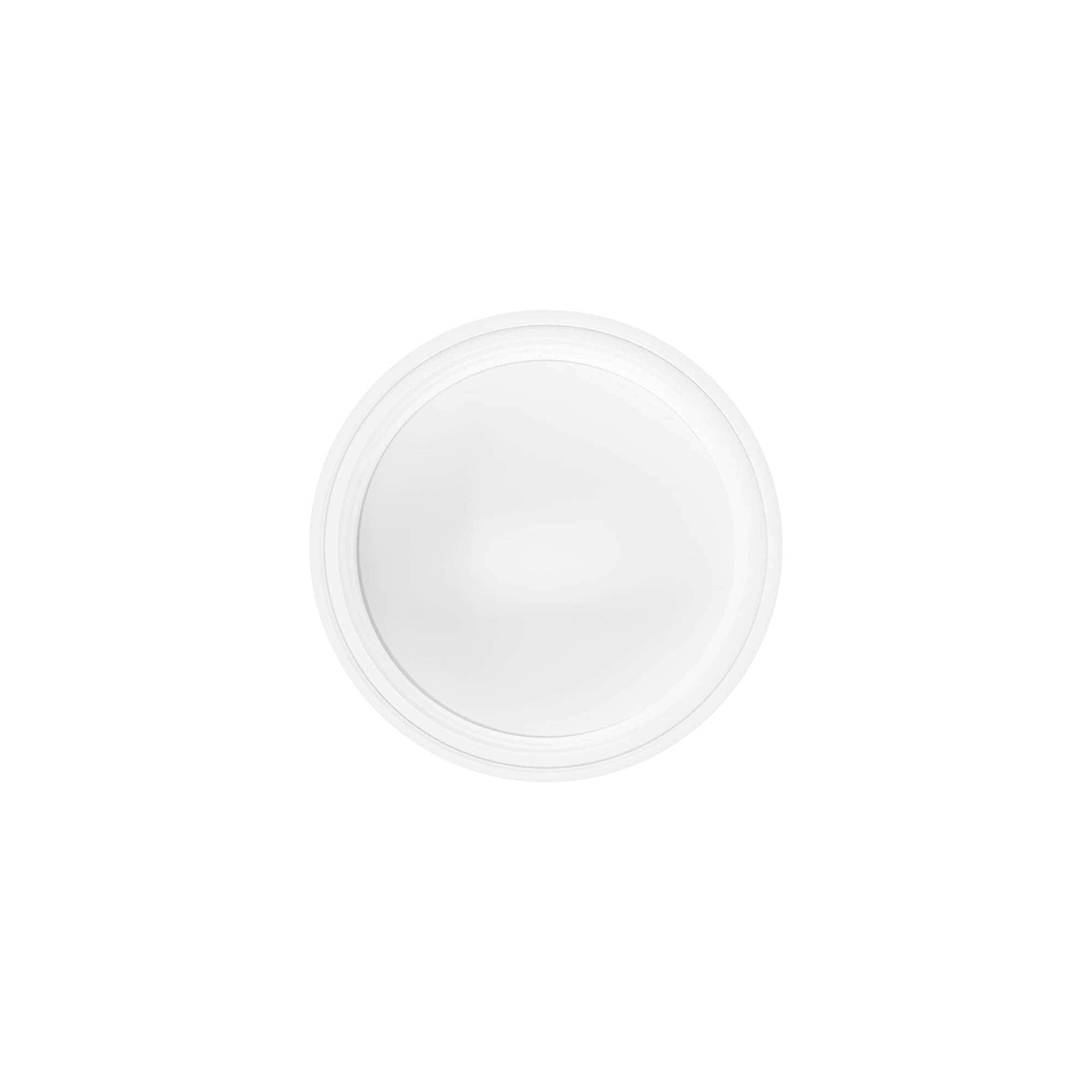 Capac cu filet 50 ml, plastic SAN, alb