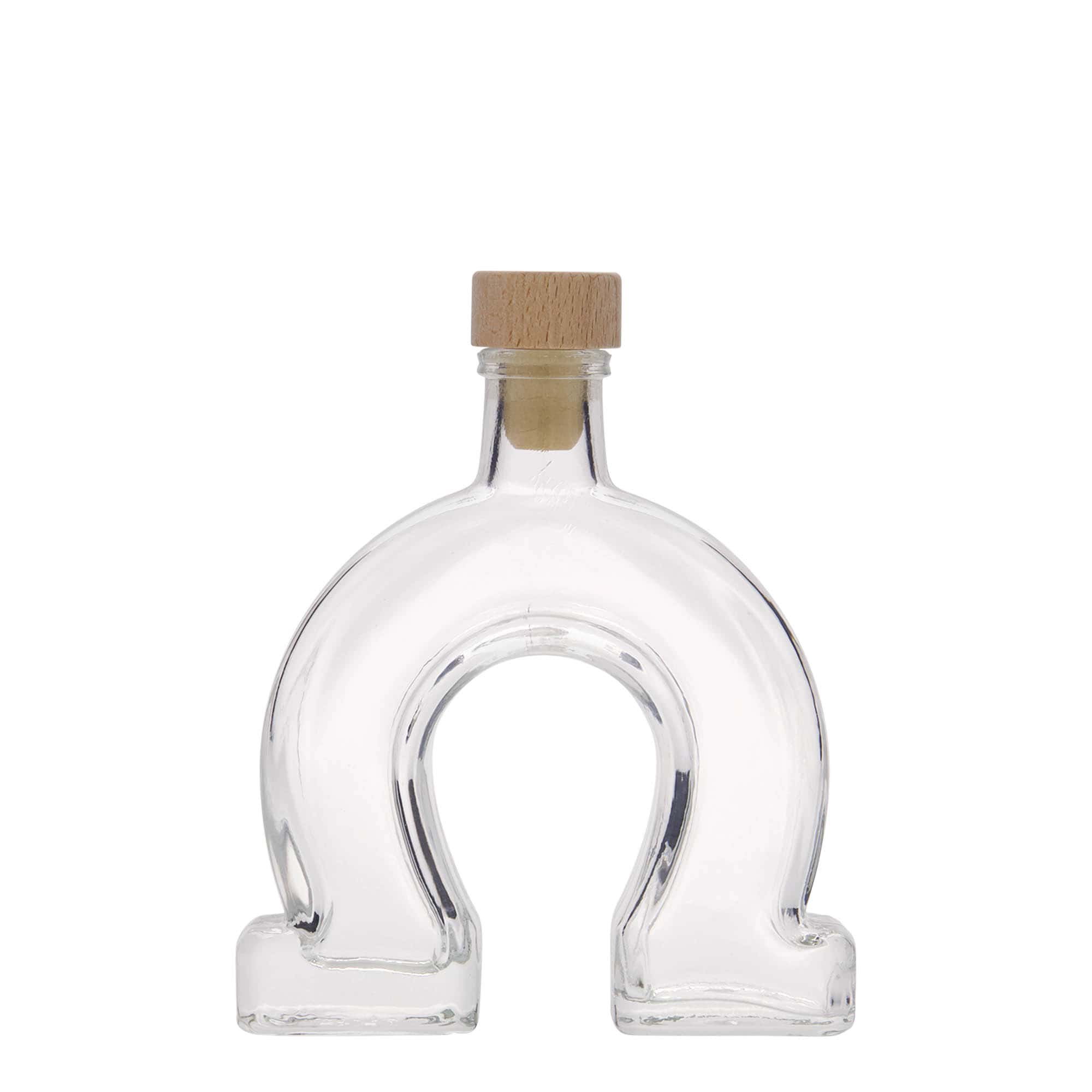 Sticlă de sticlă de 100 ml „Potcoavă”, gura: dop de plută