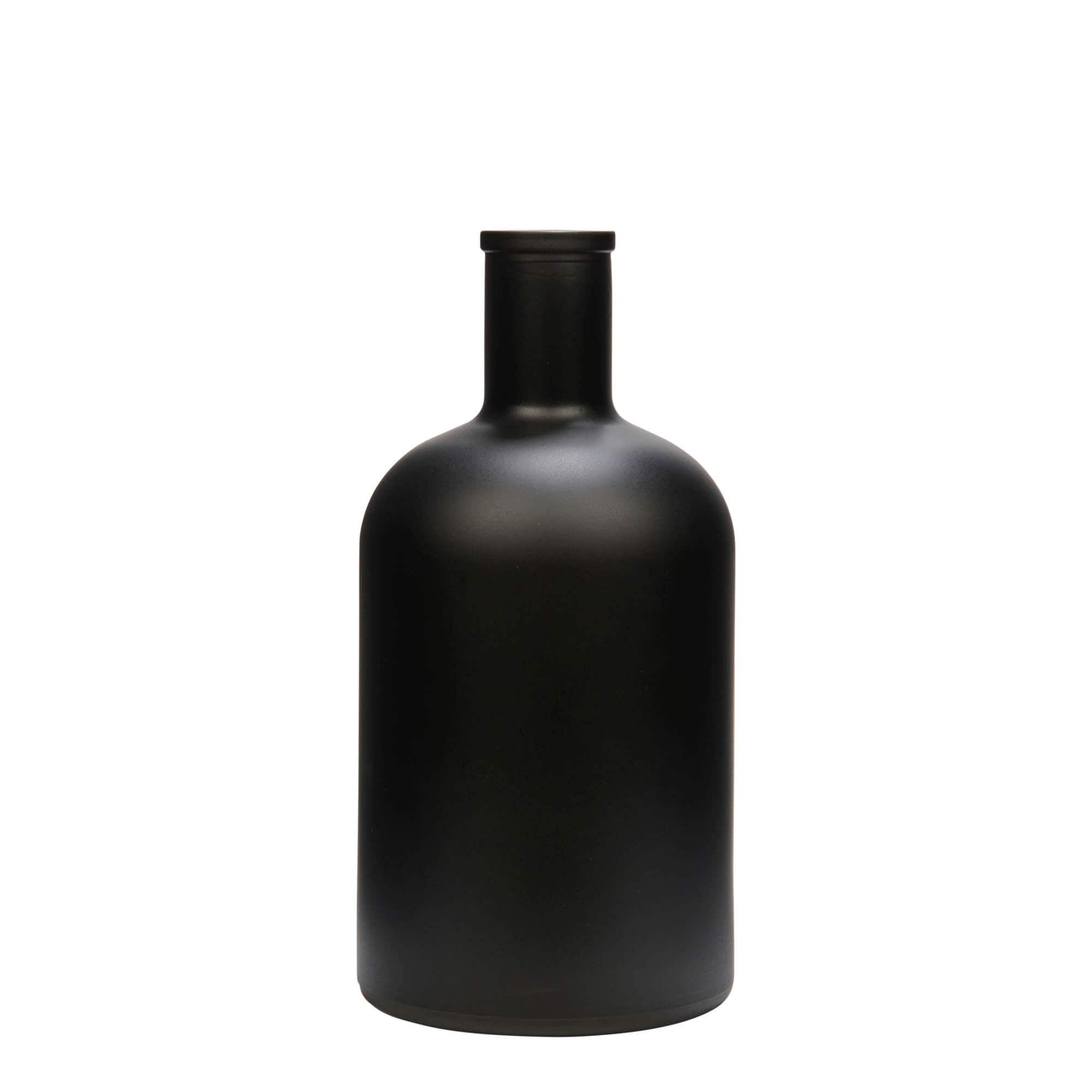 Sticlă de sticlă de 700 ml „Gerardino”, negru, gura: plută